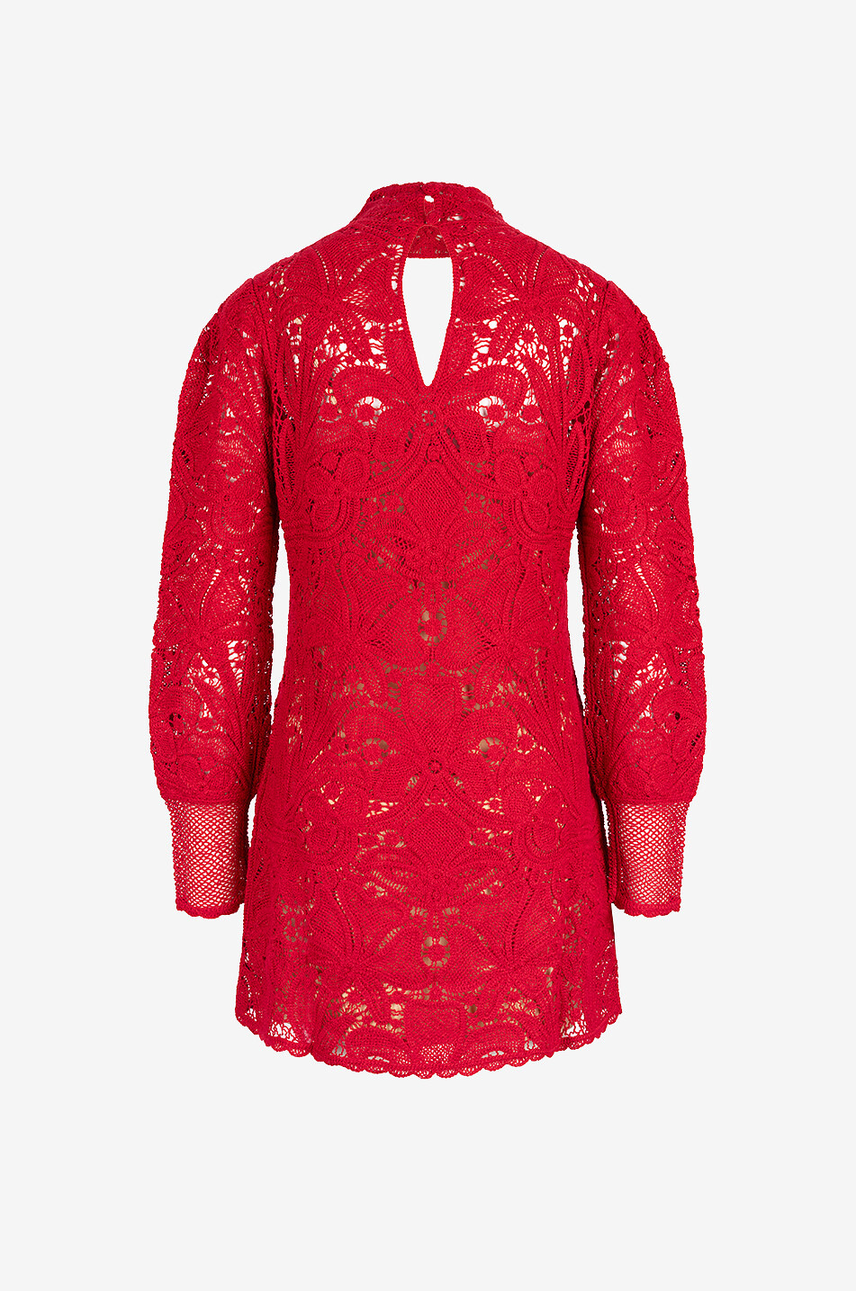 TWINSET Robe courte en dentelle Femme ROUGE 2