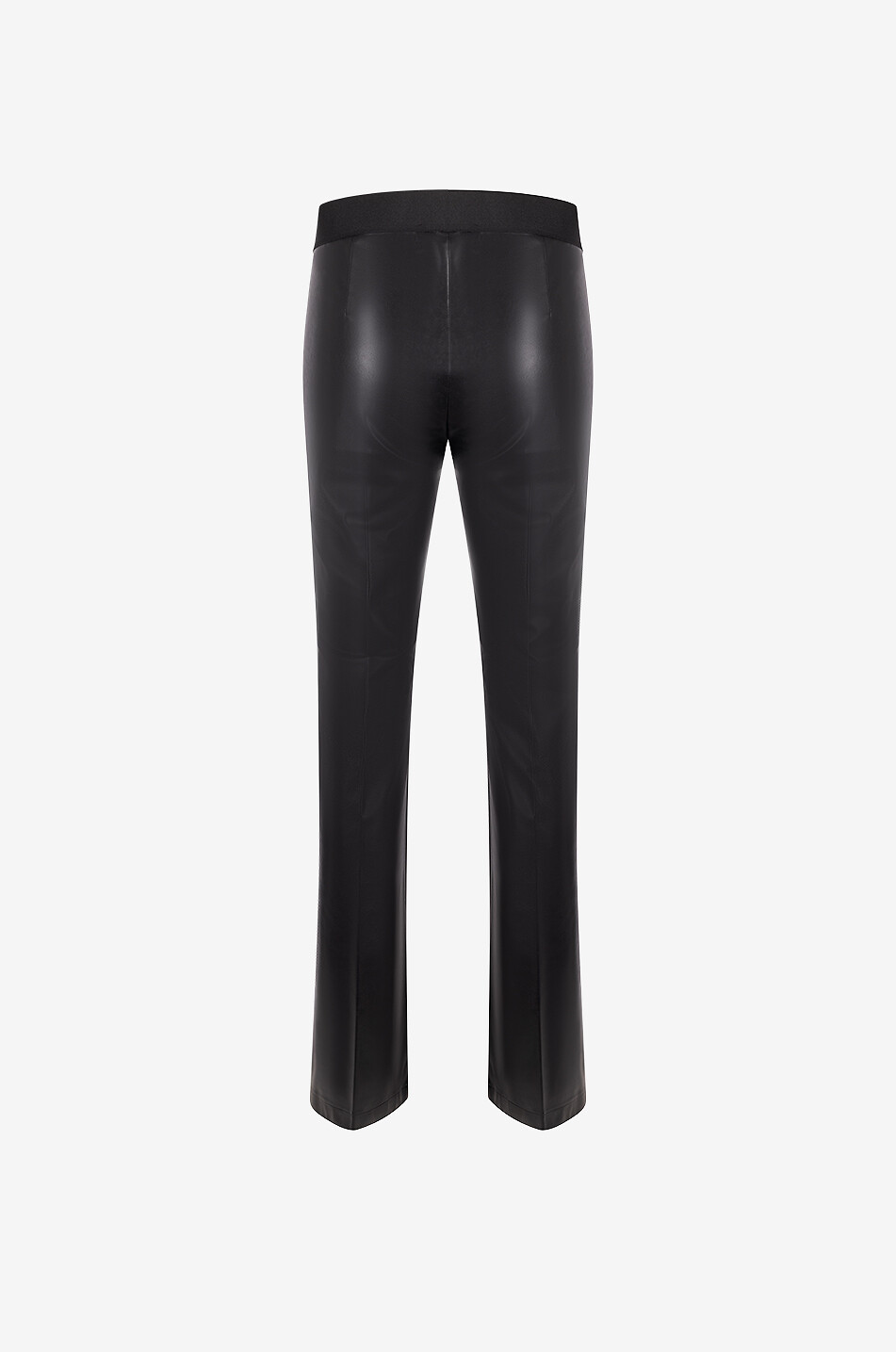 Slim-Fit Hose aus Kunstleder Flower