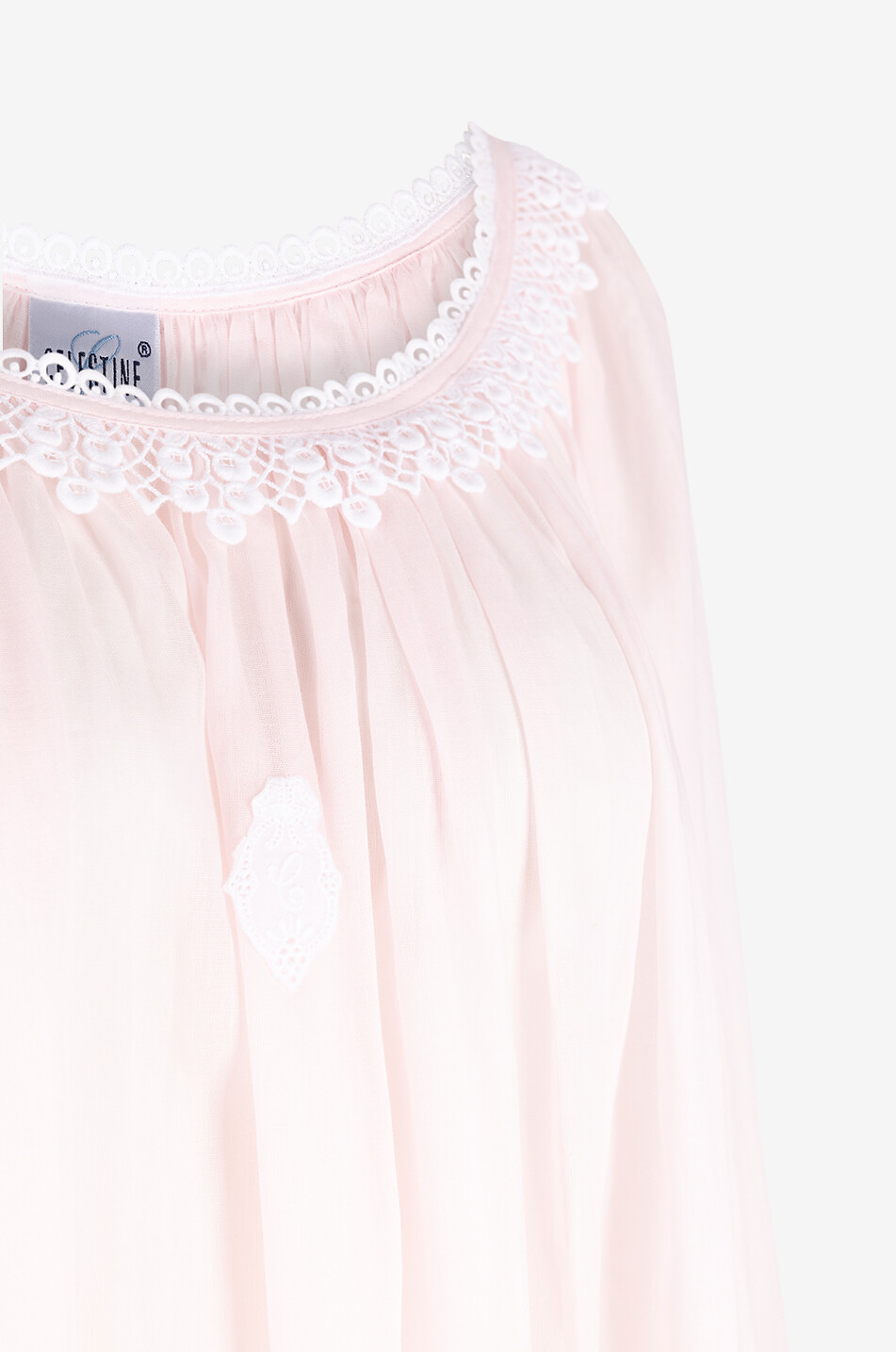 CELESTINE Chemise de nuit longue en coton Sissi Femme ROSE CLAIR 6