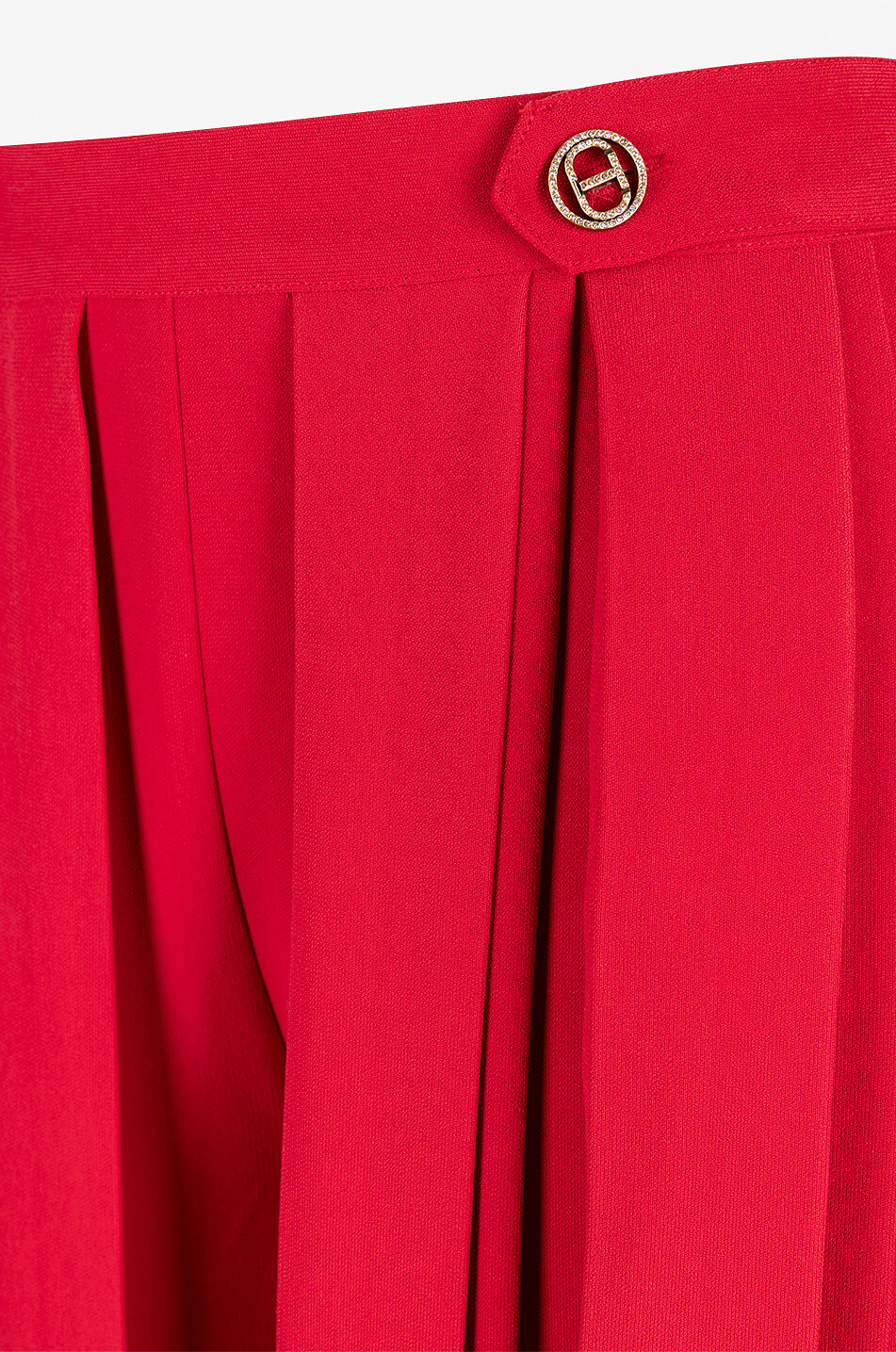 Plissierte Hose mit weitem Bein