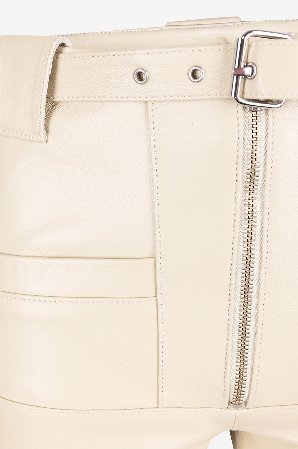 TWINSET Hose aus Lammleder Damen CREMEFARBEN 3