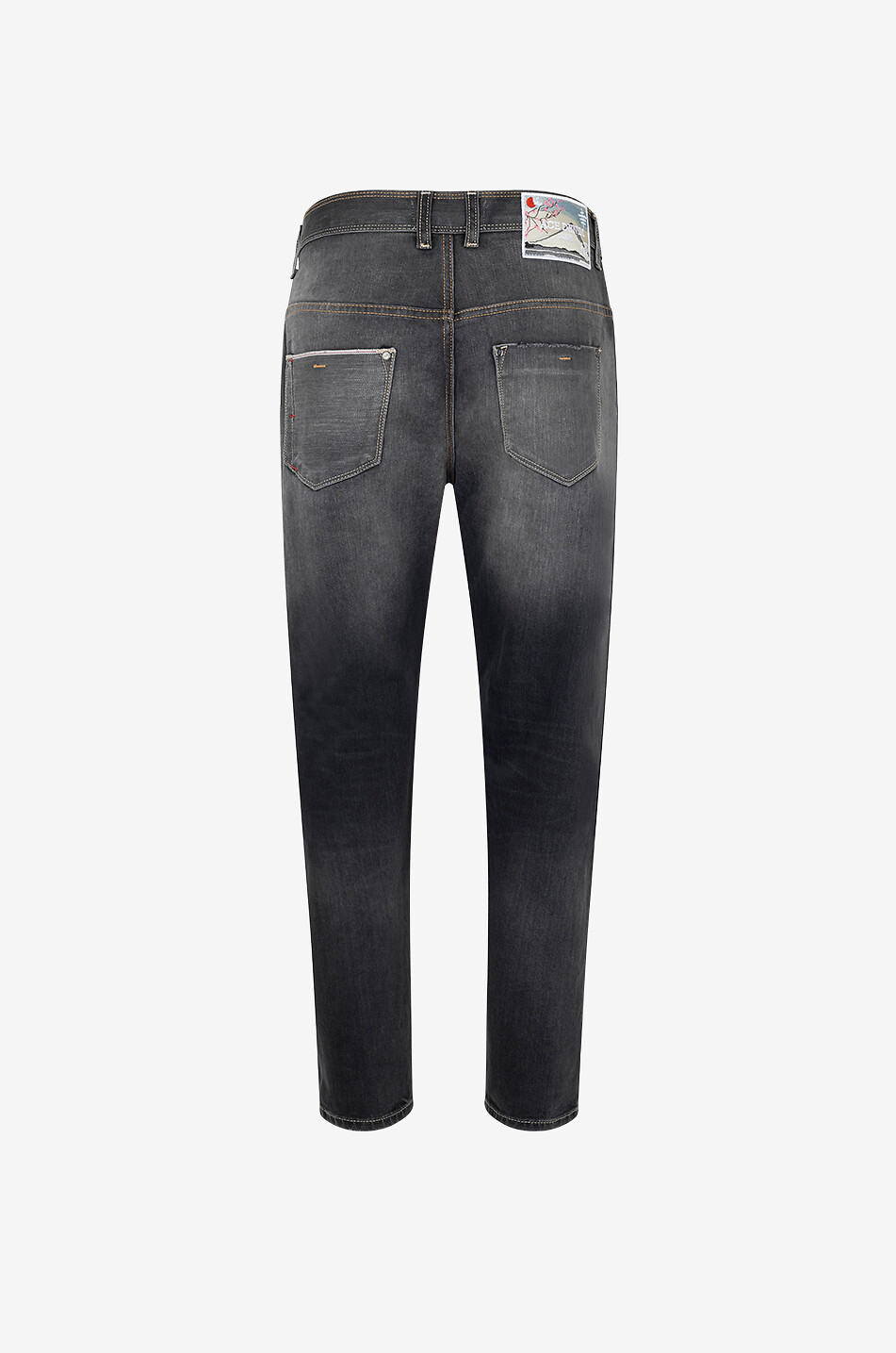 ACE DENIM Ausgewaschene Karottenjeans aus Baumwolle AD 56 Japan Denim Herren GRAU 2