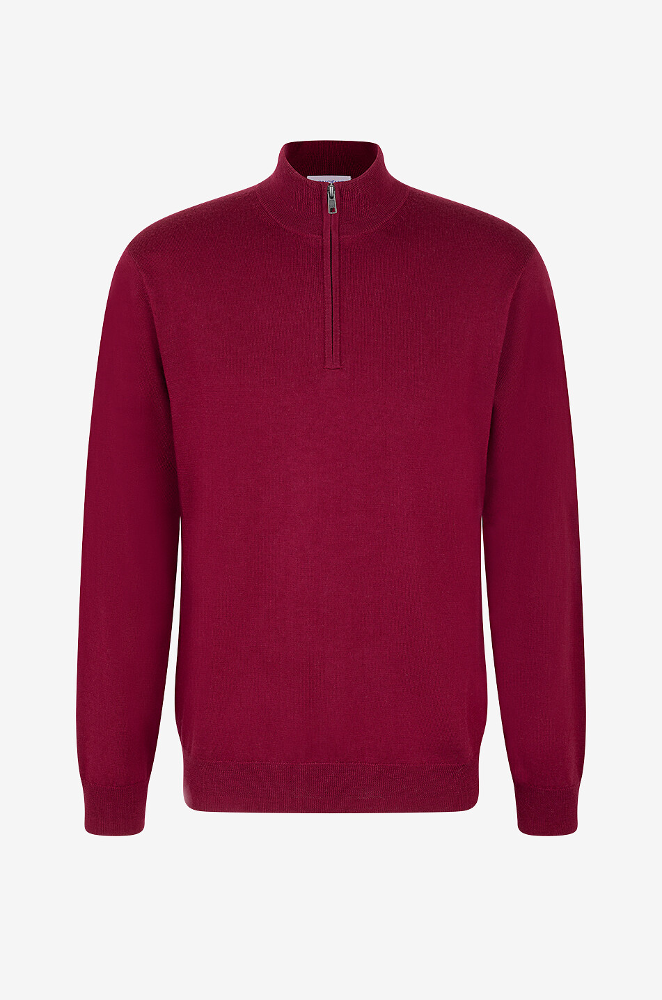 Pull à col montant zippé en laine