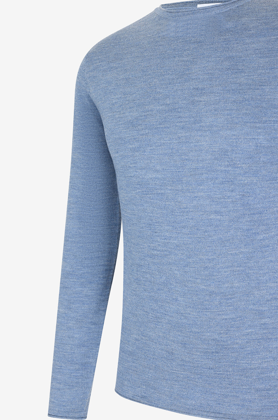 BONGÉNIE Pullover mit Rundhalsausschnitt aus Wolle Herren MITTELBLAU 3