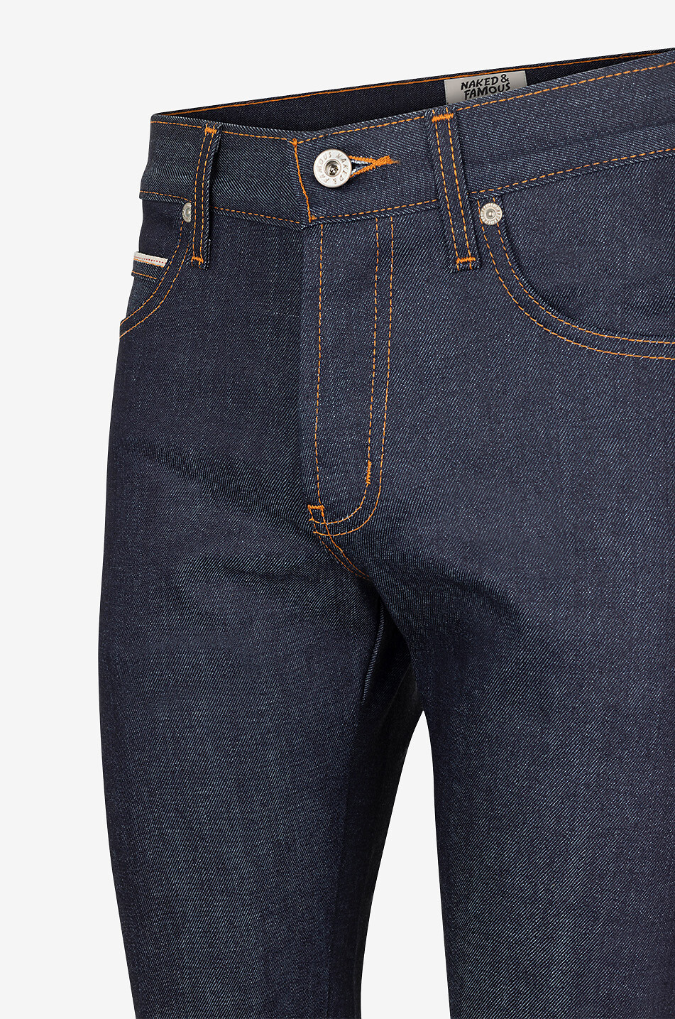 NAKED & FAMOUS DENIM Slim Jeans aus Baumwolle Super Guy Herren DUNKELBLAU 8