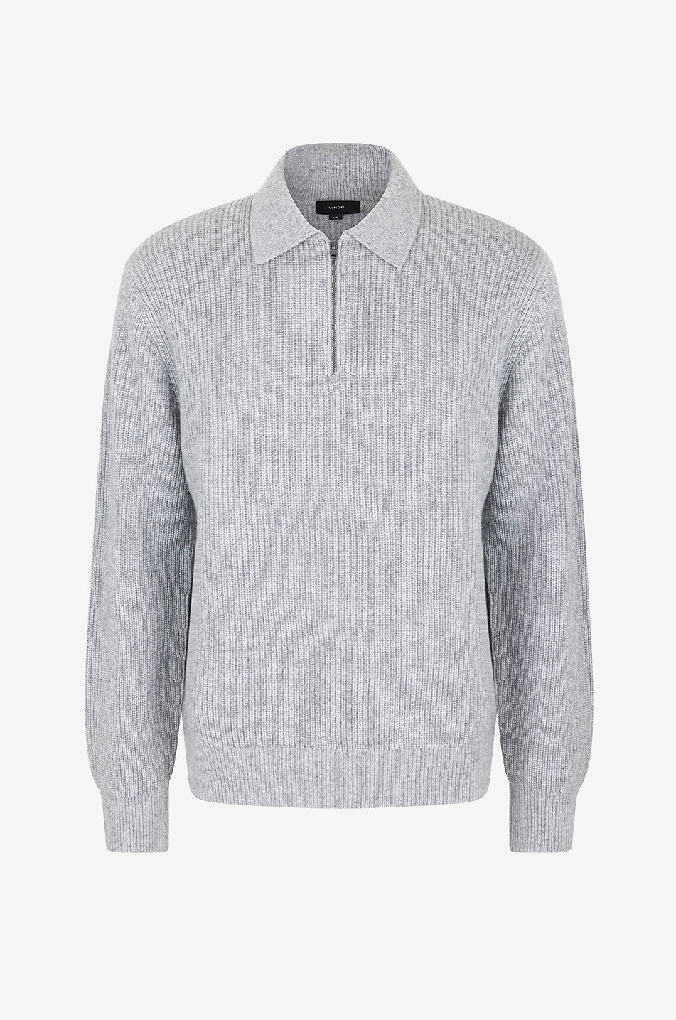 Wool and cashmere long-sleeved polo shirt