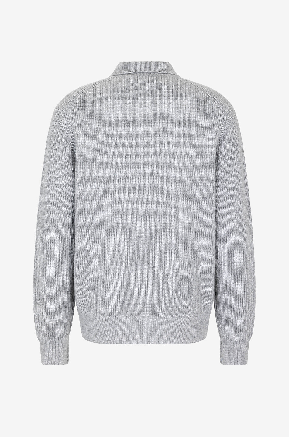 Wool and cashmere long-sleeved polo shirt