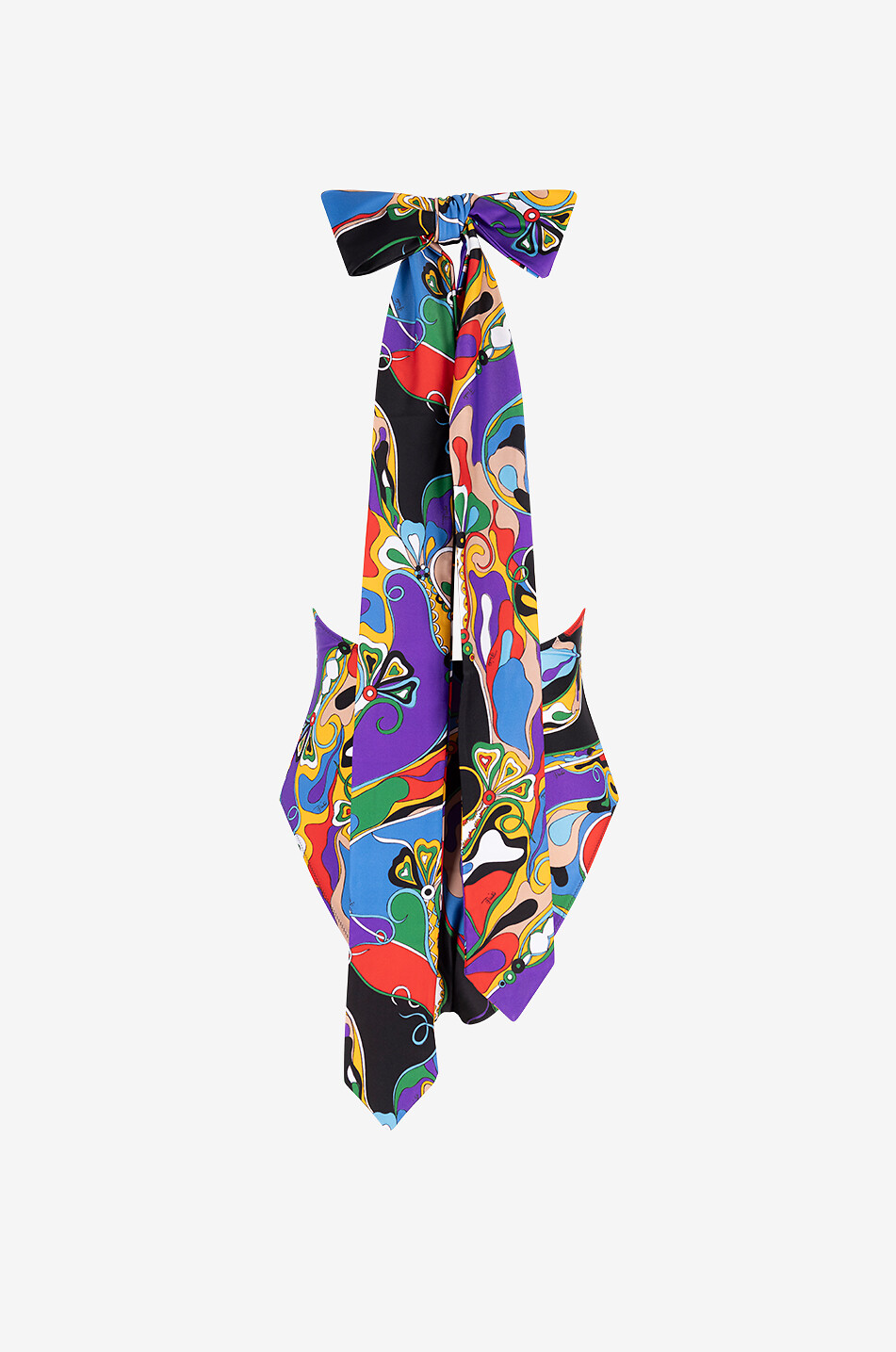 PUCCI Orchidee swimsuit with V-neck and wrap details Women PURPLE 2