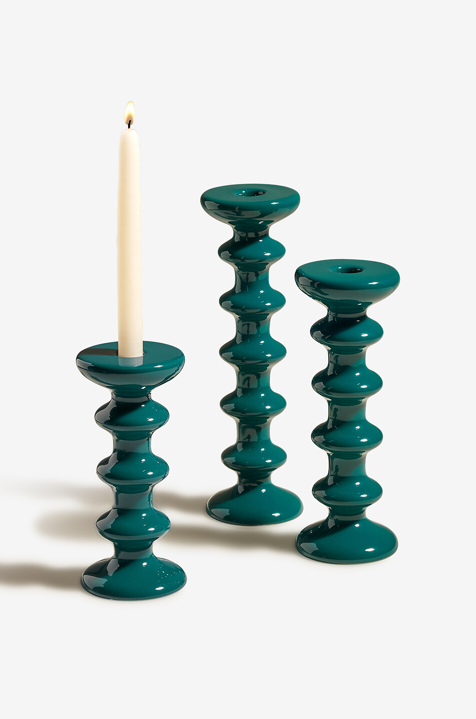 MAISON SARAH LAVOINE Bougeoir en céramique Slave - H25 Maison BLEU 2