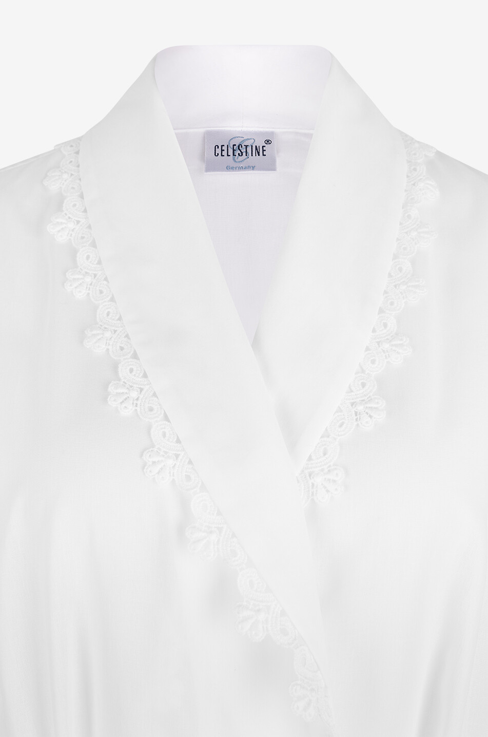 CELESTINE Kurzer Morgenmantel aus Baumwolle Loredana Damen WEISS 6