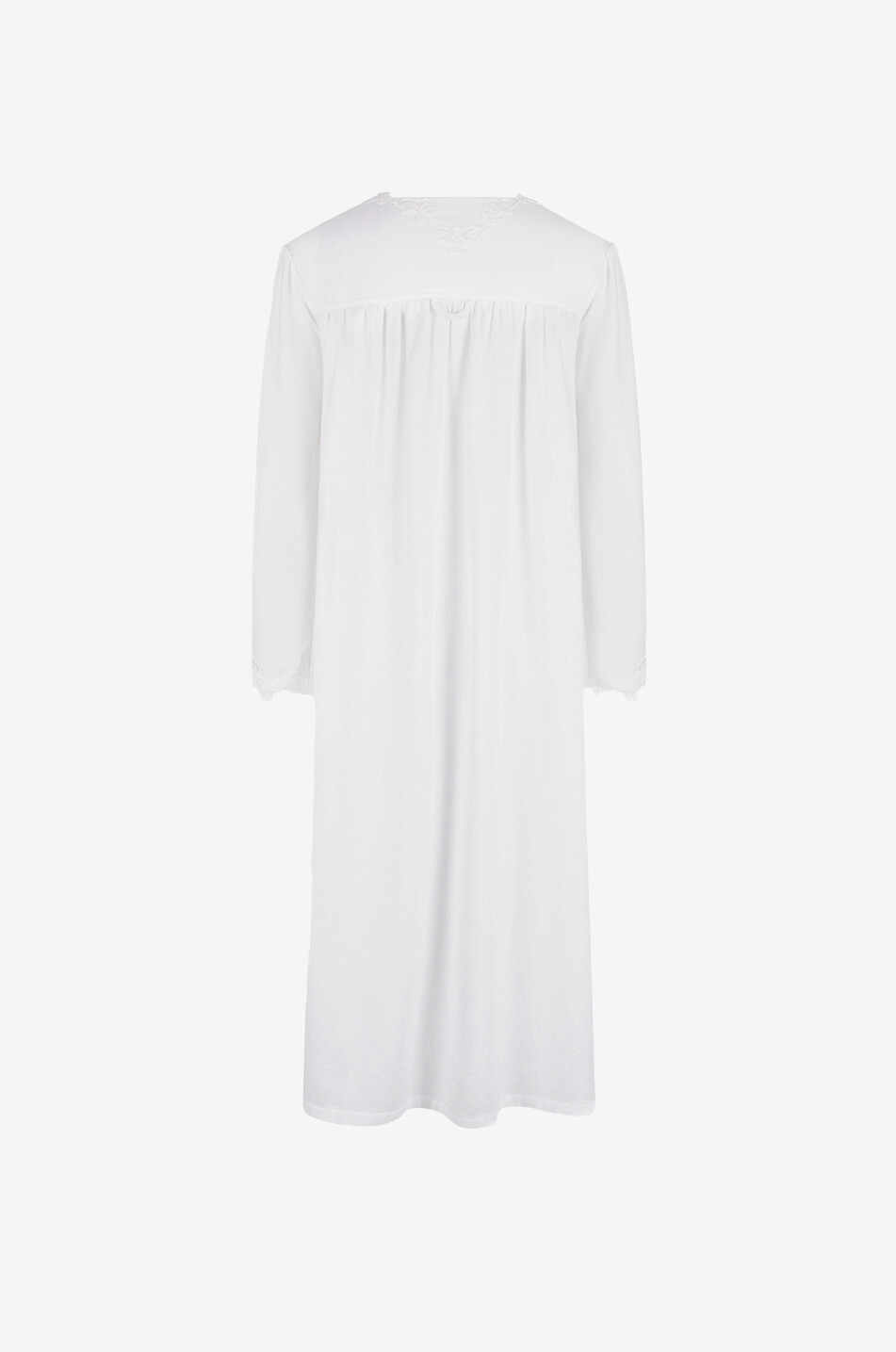 CELESTINE Langes Nachthemd aus Flanell Vienna Damen WEISS 2