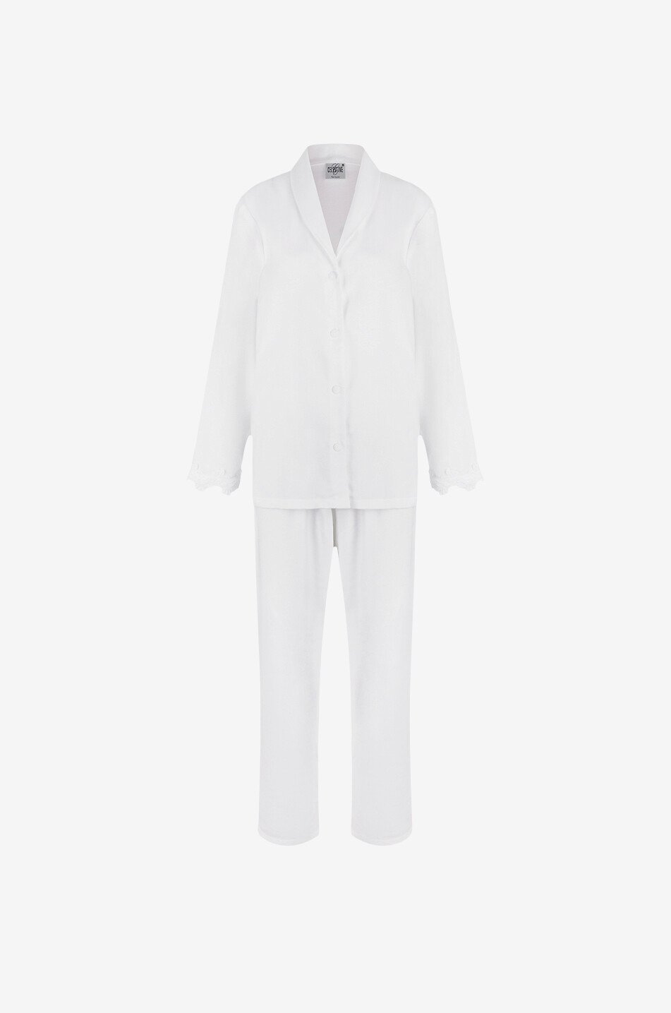 CELESTINE Ensemble pyjama en flanelle Vienna Femme BLANC 1