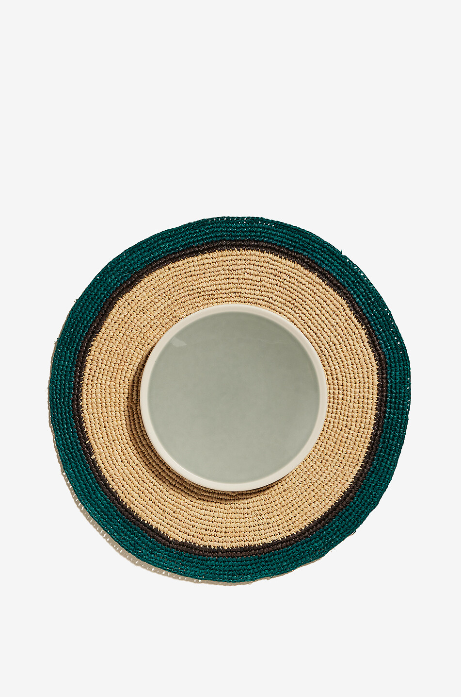 MAISON SARAH LAVOINE Globe round braided place mat - D38 Home MULTI COLOURED 1 2