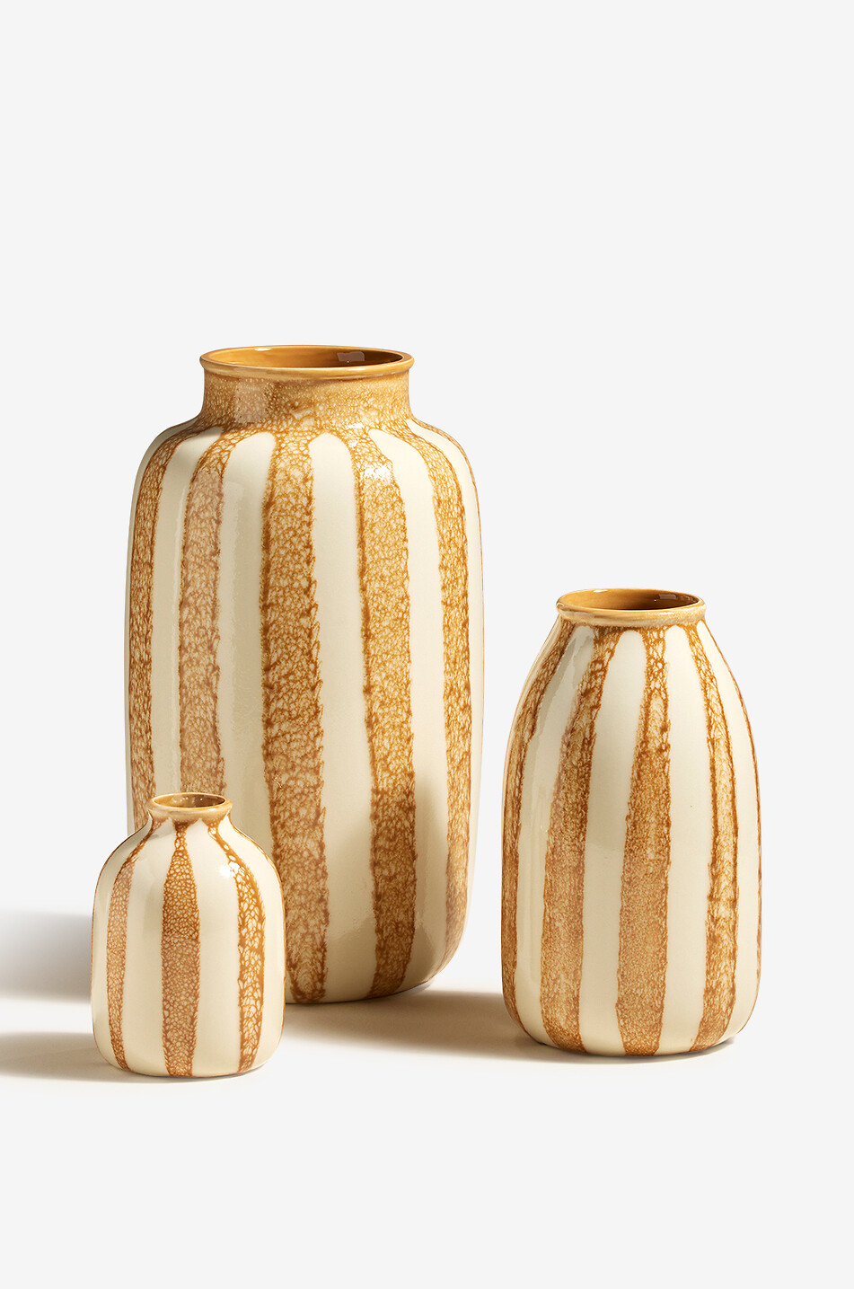 MAISON SARAH LAVOINE Vase rayée en céramique Riviera - H14 Maison MARRON 2