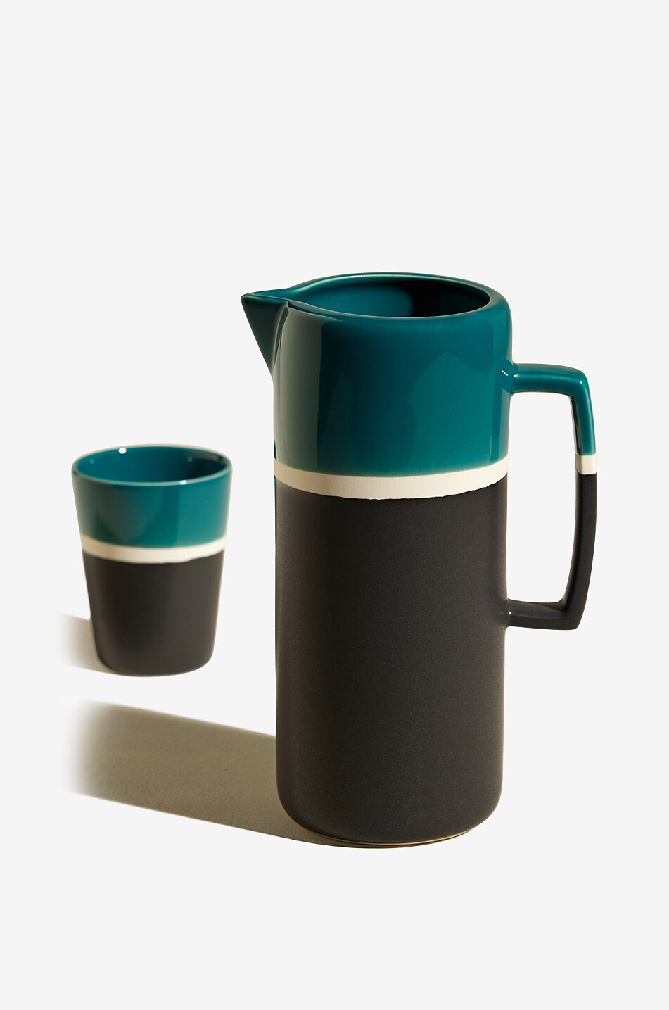 MAISON SARAH LAVOINE Pichet bicolore en céramique Sicilia Maison BLEU 3