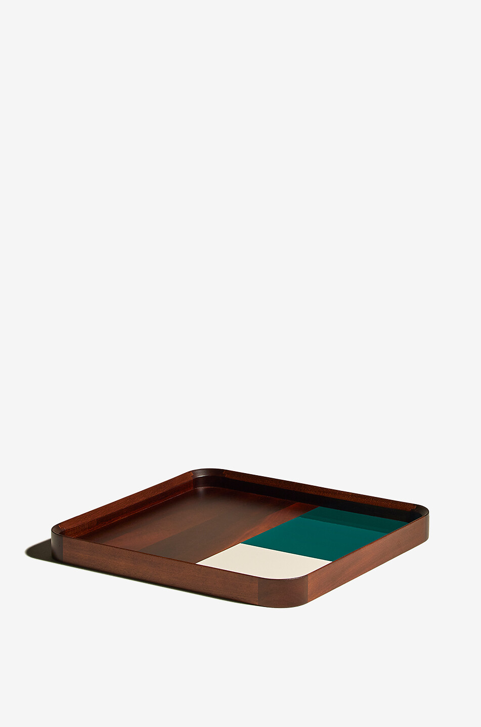 Plateau carré en bois laqué Sicilia