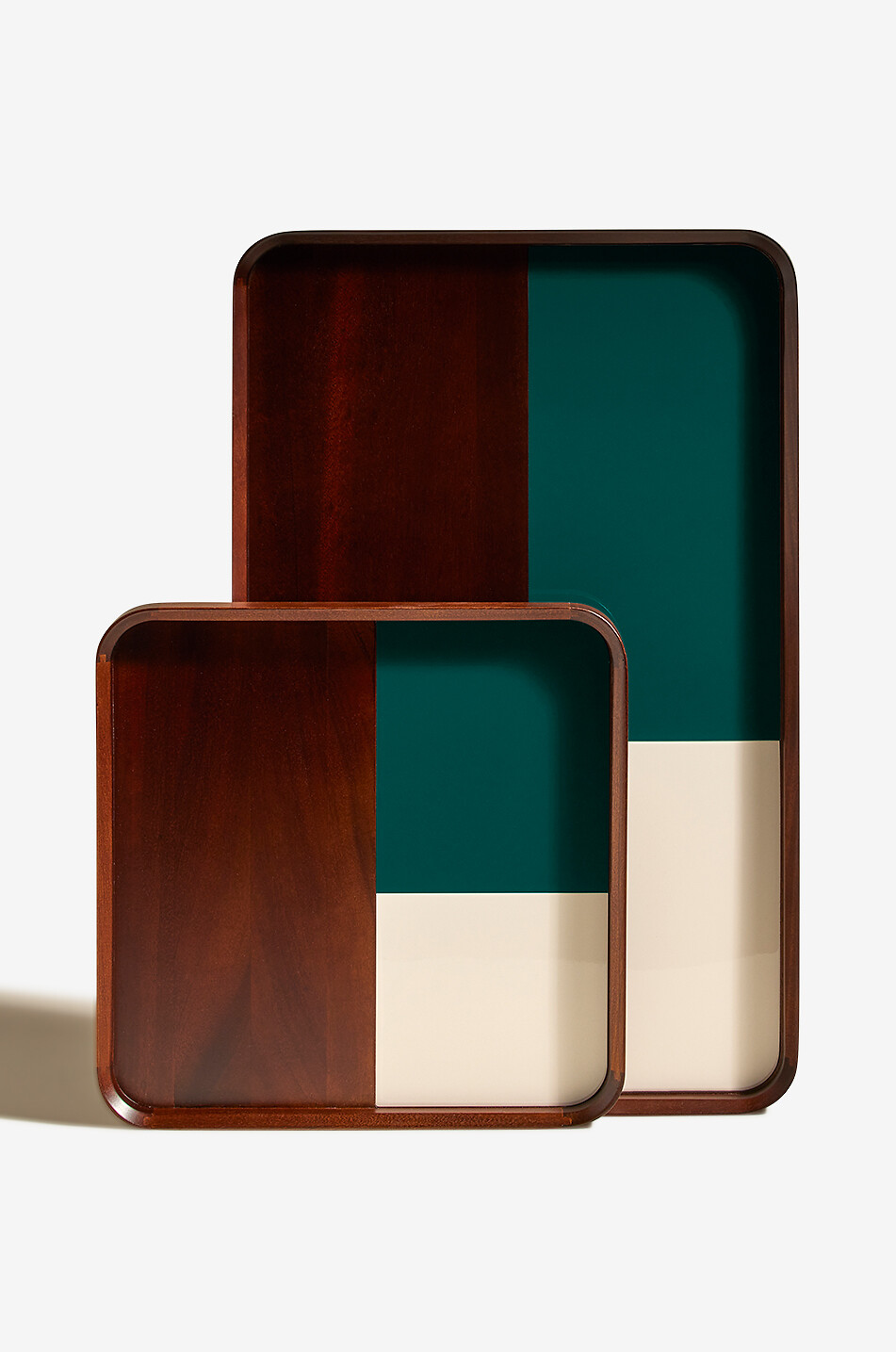 MAISON SARAH LAVOINE Plateau carré en bois laqué Sicilia Maison BLEU 2