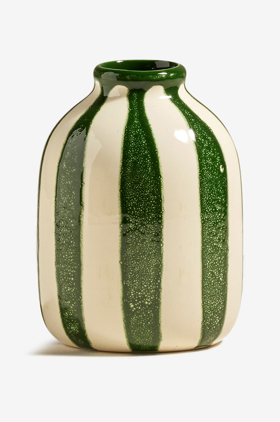 MAISON SARAH LAVOINE Vase rayée en céramique Riviera - H14 Maison VERT 1