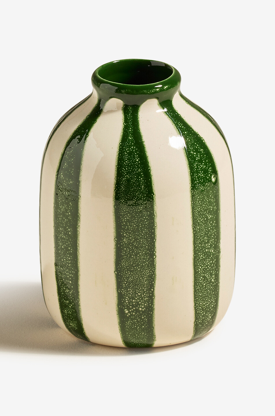 MAISON SARAH LAVOINE Vase rayée en céramique Riviera - H14 Maison VERT 3