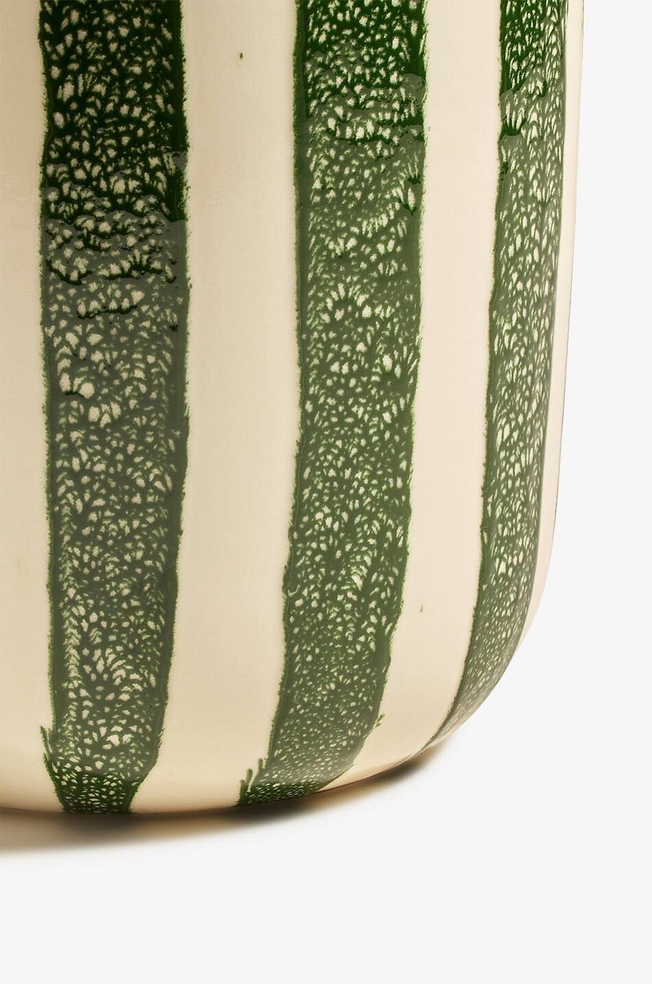 MAISON SARAH LAVOINE Vase rayée en céramique Riviera - H14 Maison VERT 4
