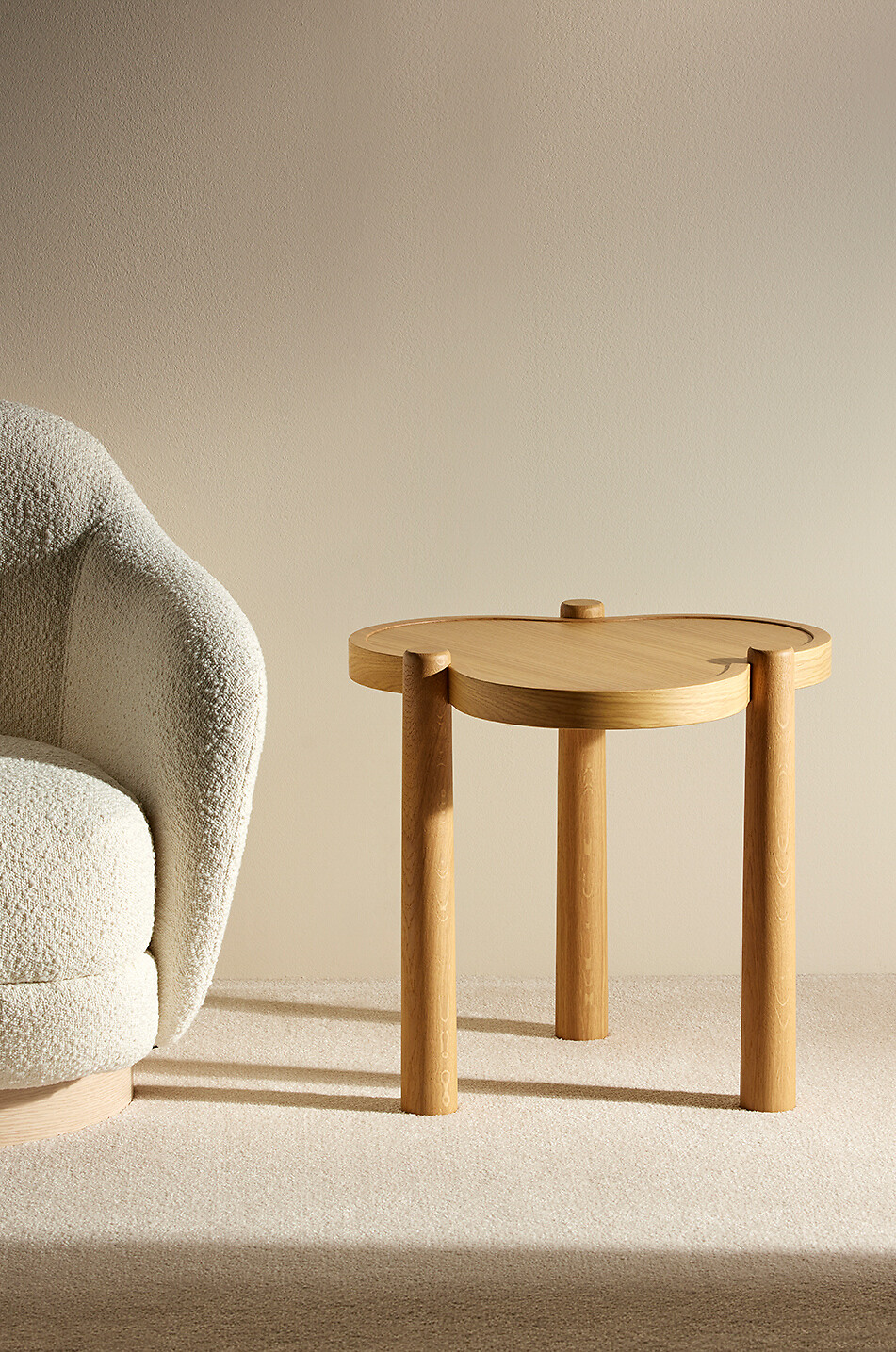 MAISON SARAH LAVOINE Agapé oak nesting table - Medium model Home BROWN 3