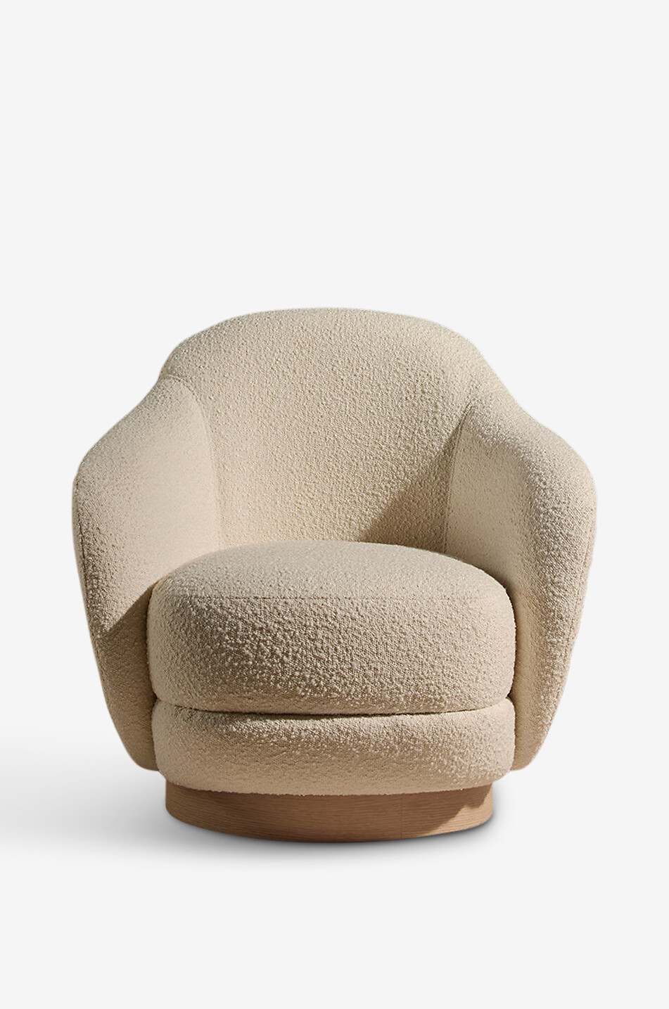 MAISON SARAH LAVOINE Bozzolo - Large Model - bouclé fabric swivel armchair Home WHITE 1