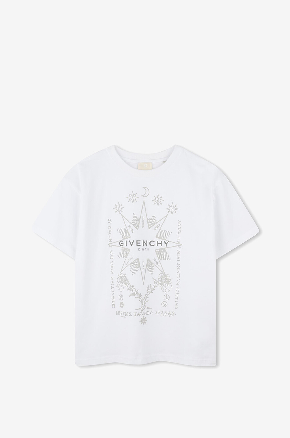 GIVENCHY Kurzarm-Jungen-T-Shirt Givenchy Tarot Junge WEISS 1