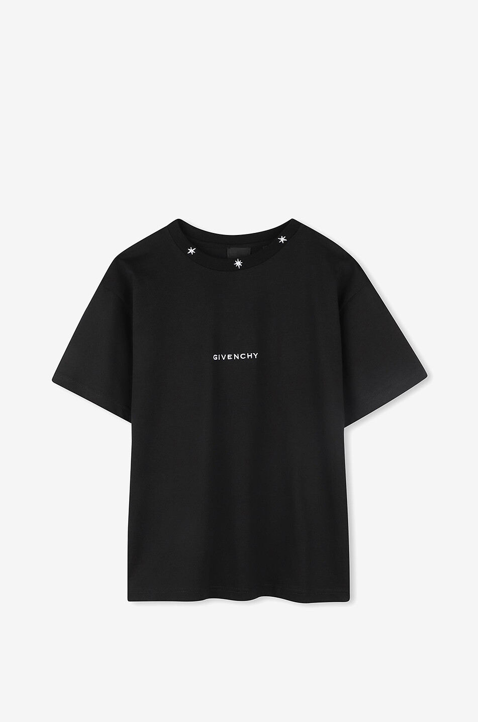 GIVENCHY Jungen-Kurzarm-T-Shirt mit Stern- und Logostickerei Junge SCHWARZ 1