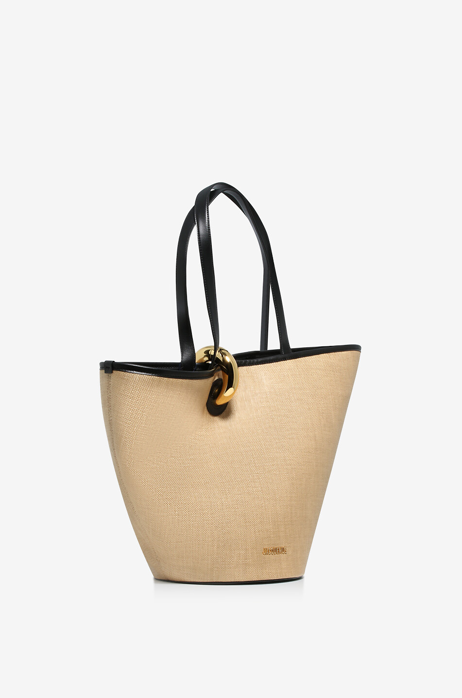 JACQUEMUS Bucket-Tasche aus Stoff und Leder Le Bambola Damen BEIGE 2