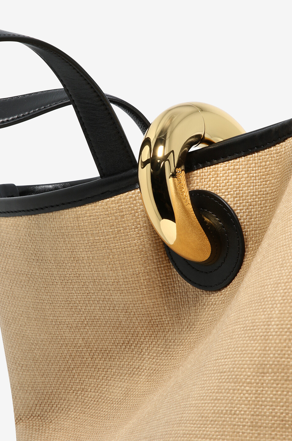 JACQUEMUS Bucket-Tasche aus Stoff und Leder Le Bambola Damen BEIGE 5