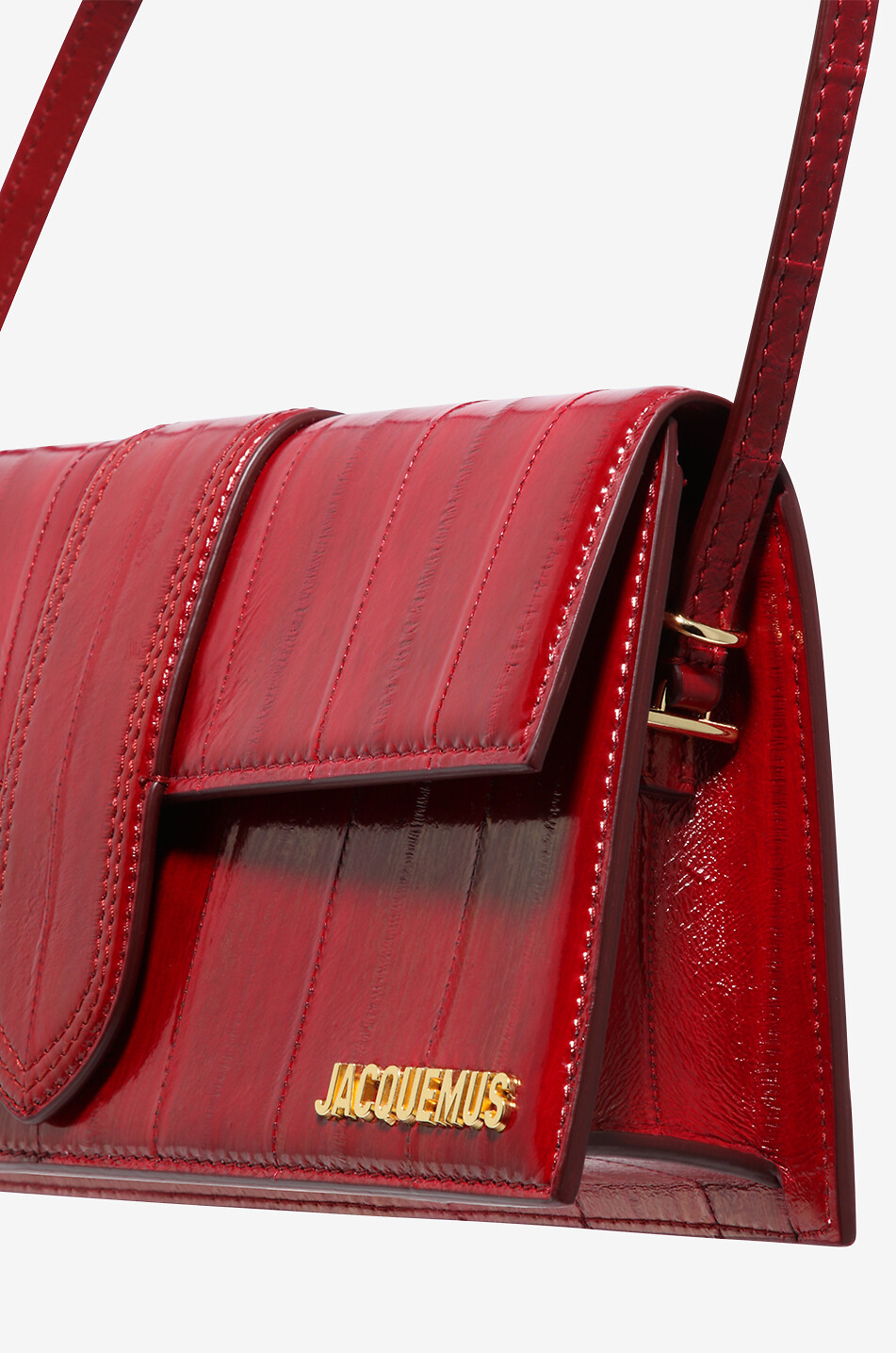 JACQUEMUS Schultertasche aus Myxin Le Bambino Long Damen DUNKELROT 5