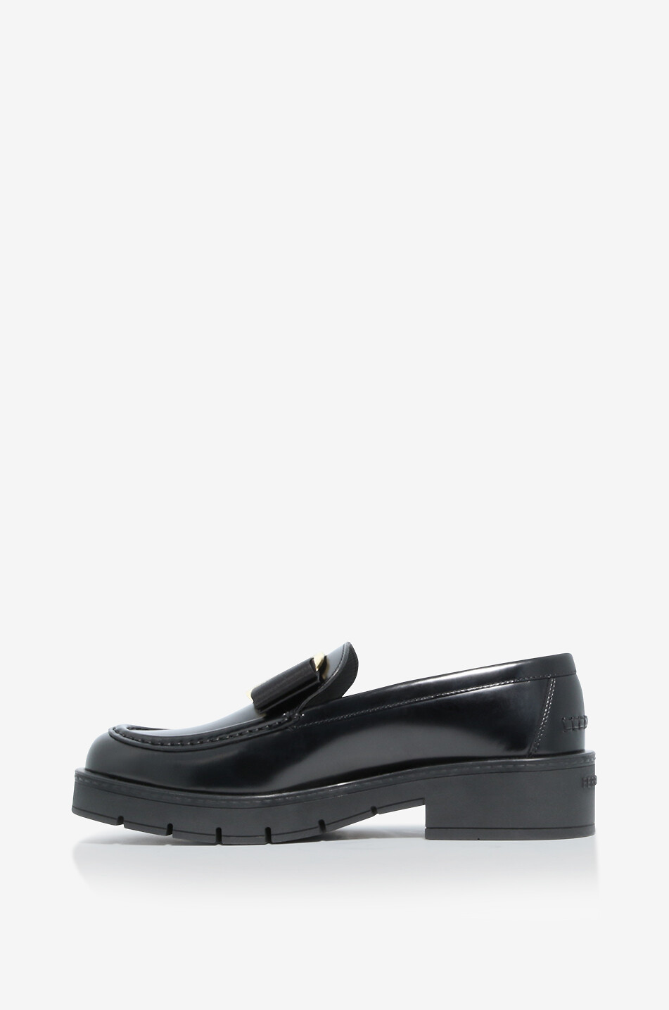 SALVATORE FERRAGAMO Mokassins aus gebürstetem Leder mit Vara-Schleife Mirty 20 Damen SCHWARZ 3