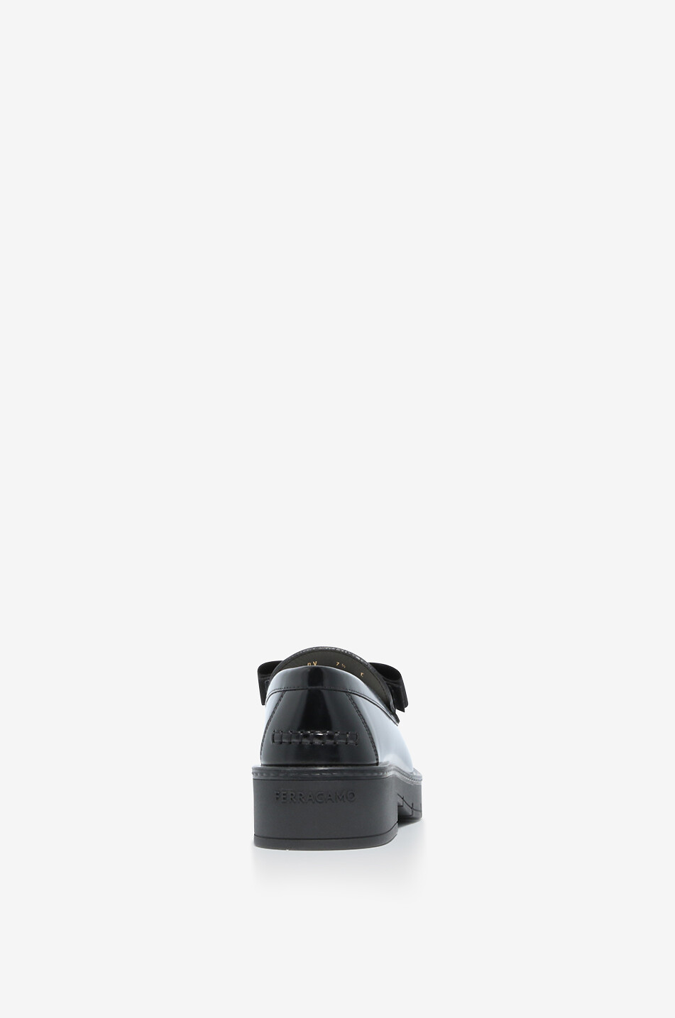 SALVATORE FERRAGAMO Mokassins aus gebürstetem Leder mit Vara-Schleife Mirty 20 Damen SCHWARZ 4