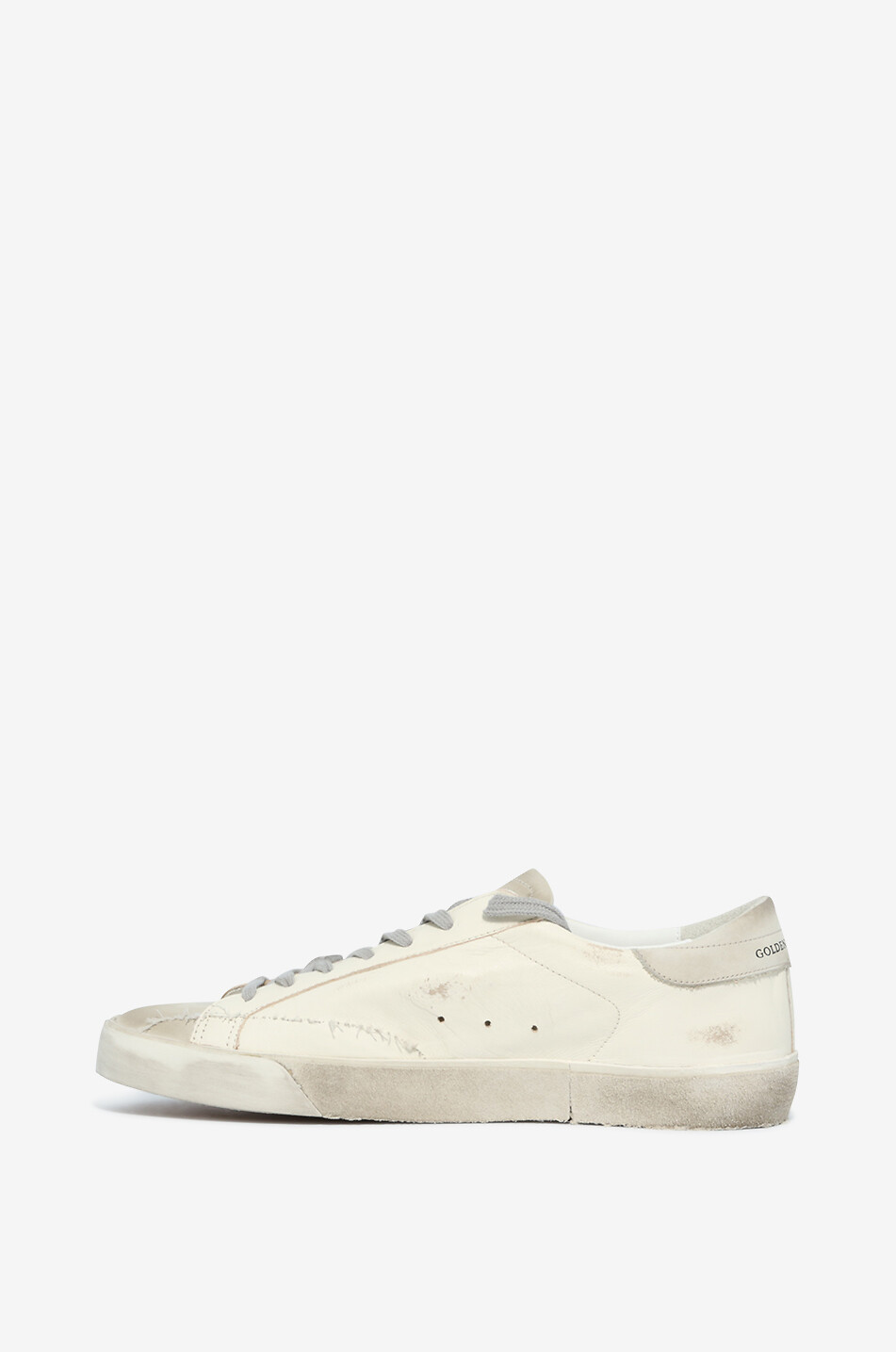 GOLDEN GOOSE Niedrige Schnürsneakers aus Nappaleder mit Stern-Print Super-Star Herren CREMEFARBEN 3
