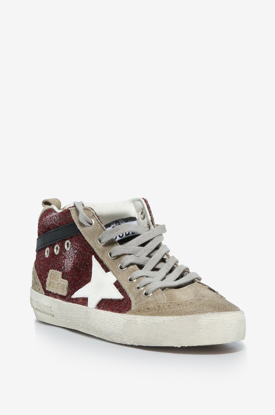 Hohe Wildleder-Sneakers mit Glitter Mid Star