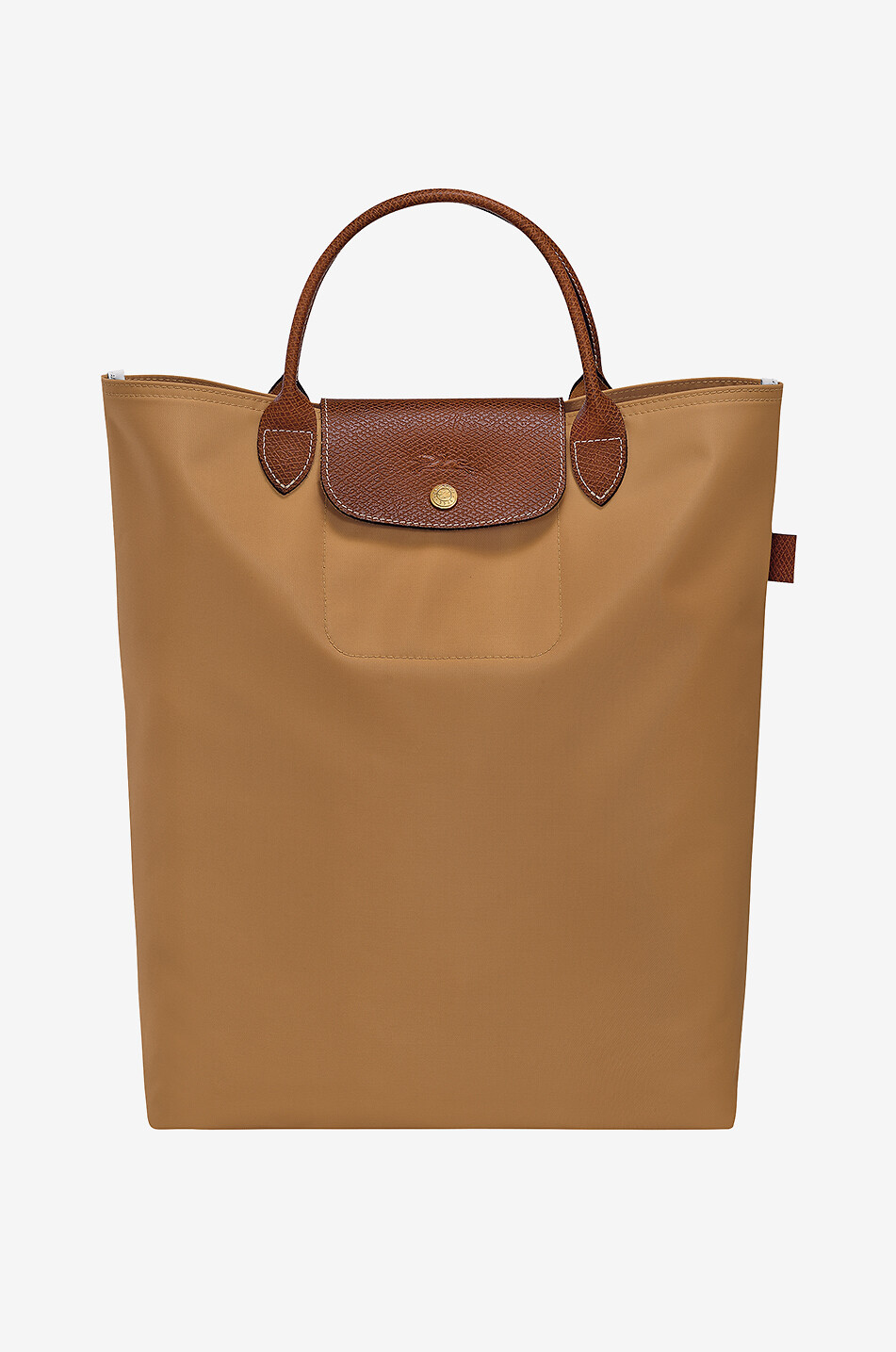 Le Pliage Original M canvas and leather tote bag