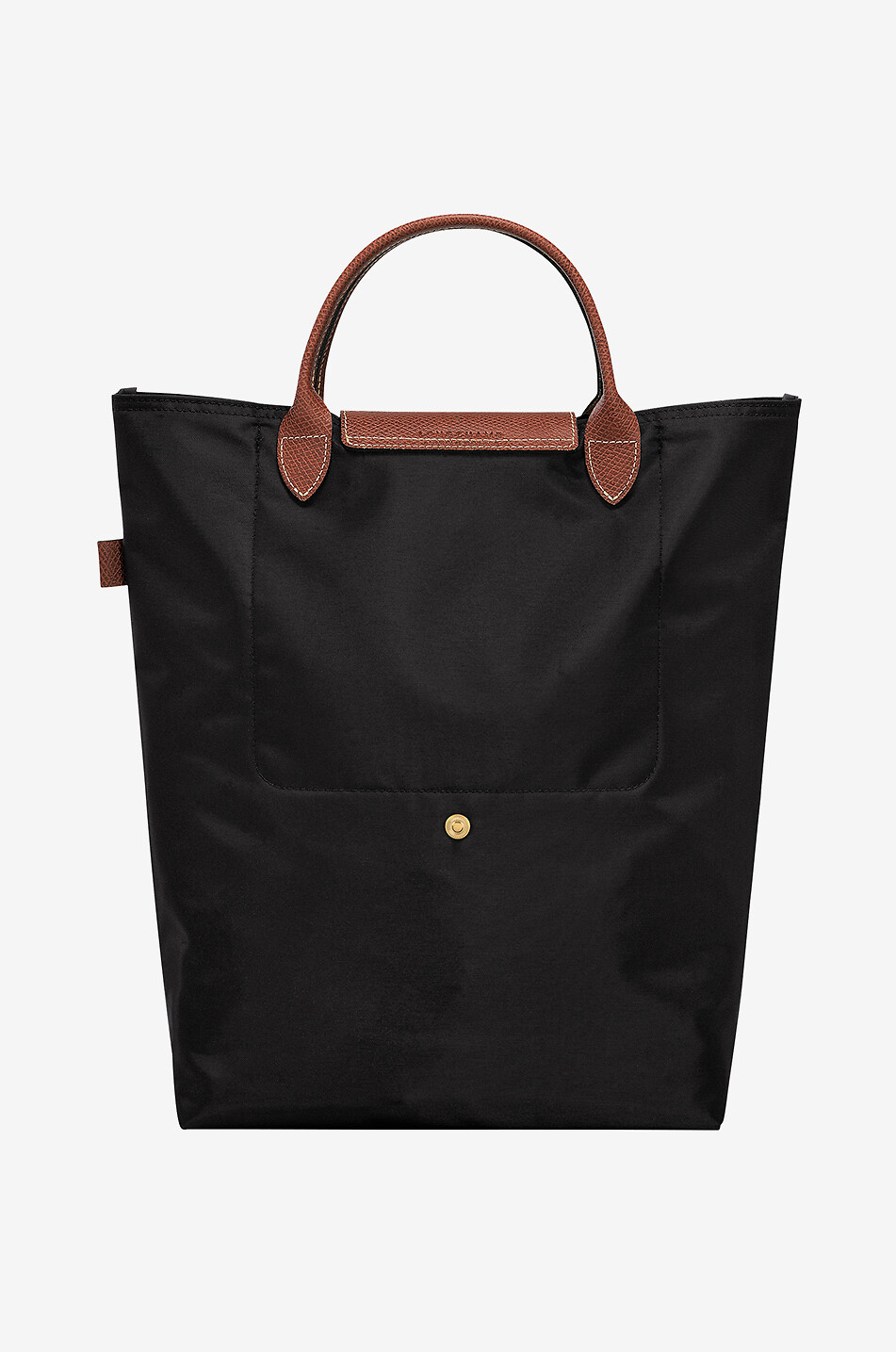 LONGCHAMP Le Pliage Original M canvas and leather tote bag Women BLACK 4
