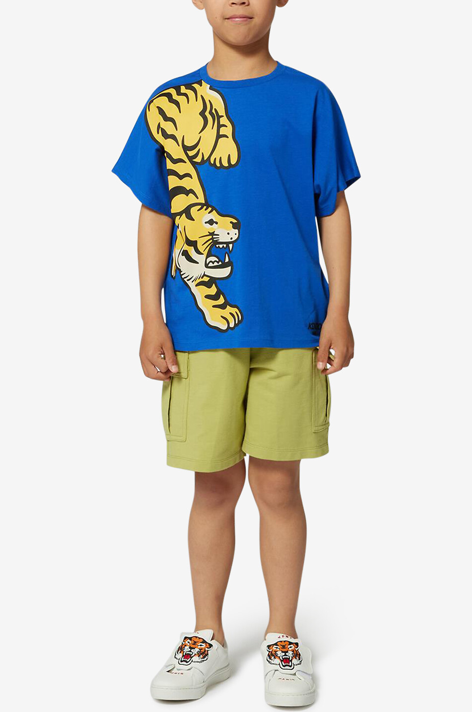 KENZO Jungen-Kurzarm-T-Shirt Tiger Junge BLAU 3