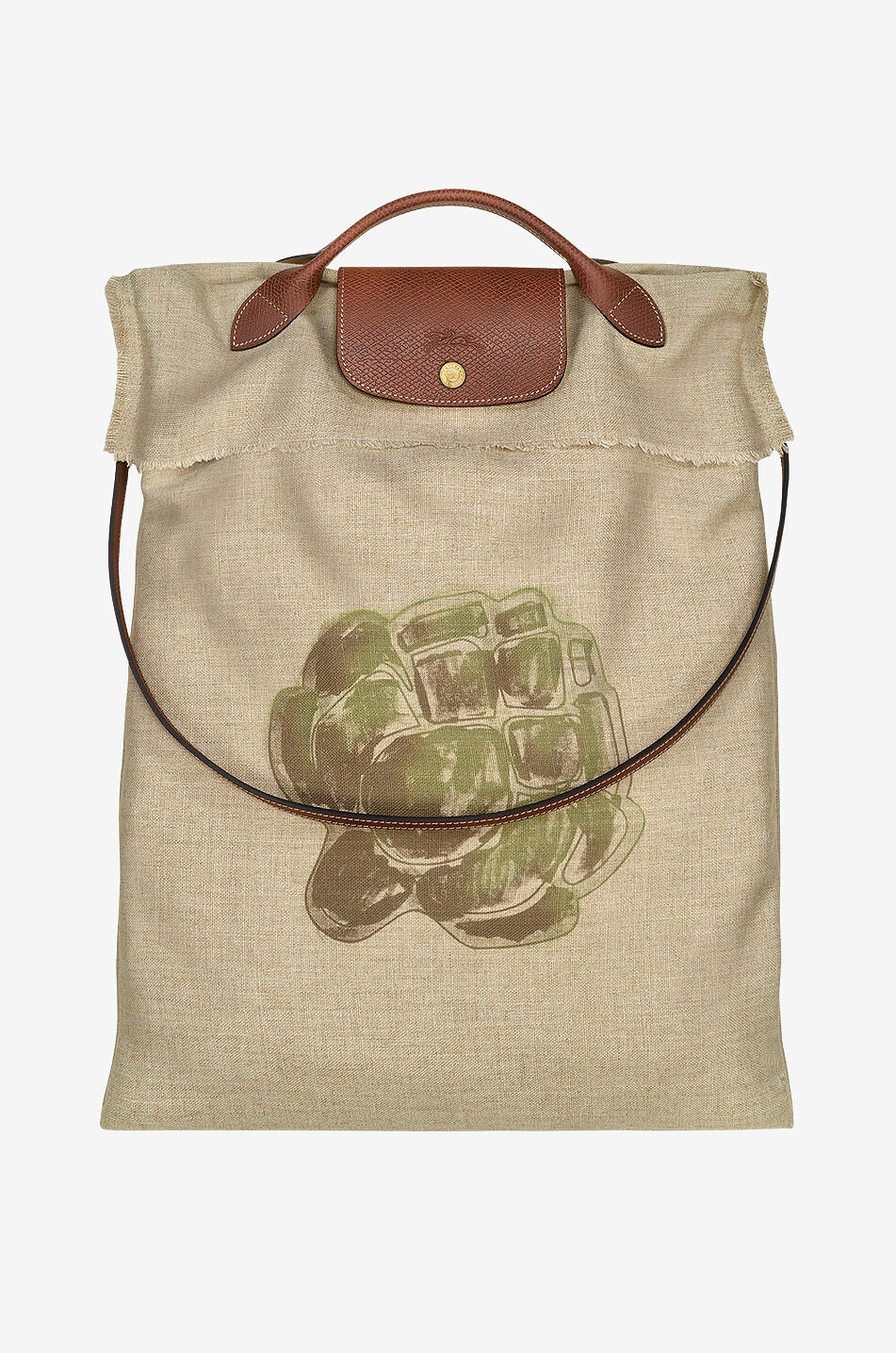 Canvas-Schultertasche mit Artischoke Le Pliage Collection XL