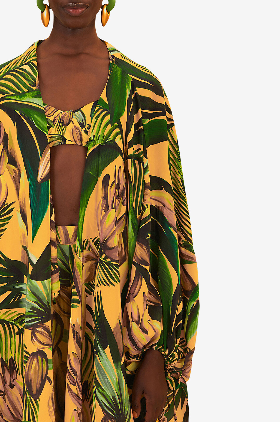 FARM RIO Kimono en viscose Bananart Femme JAUNE 4