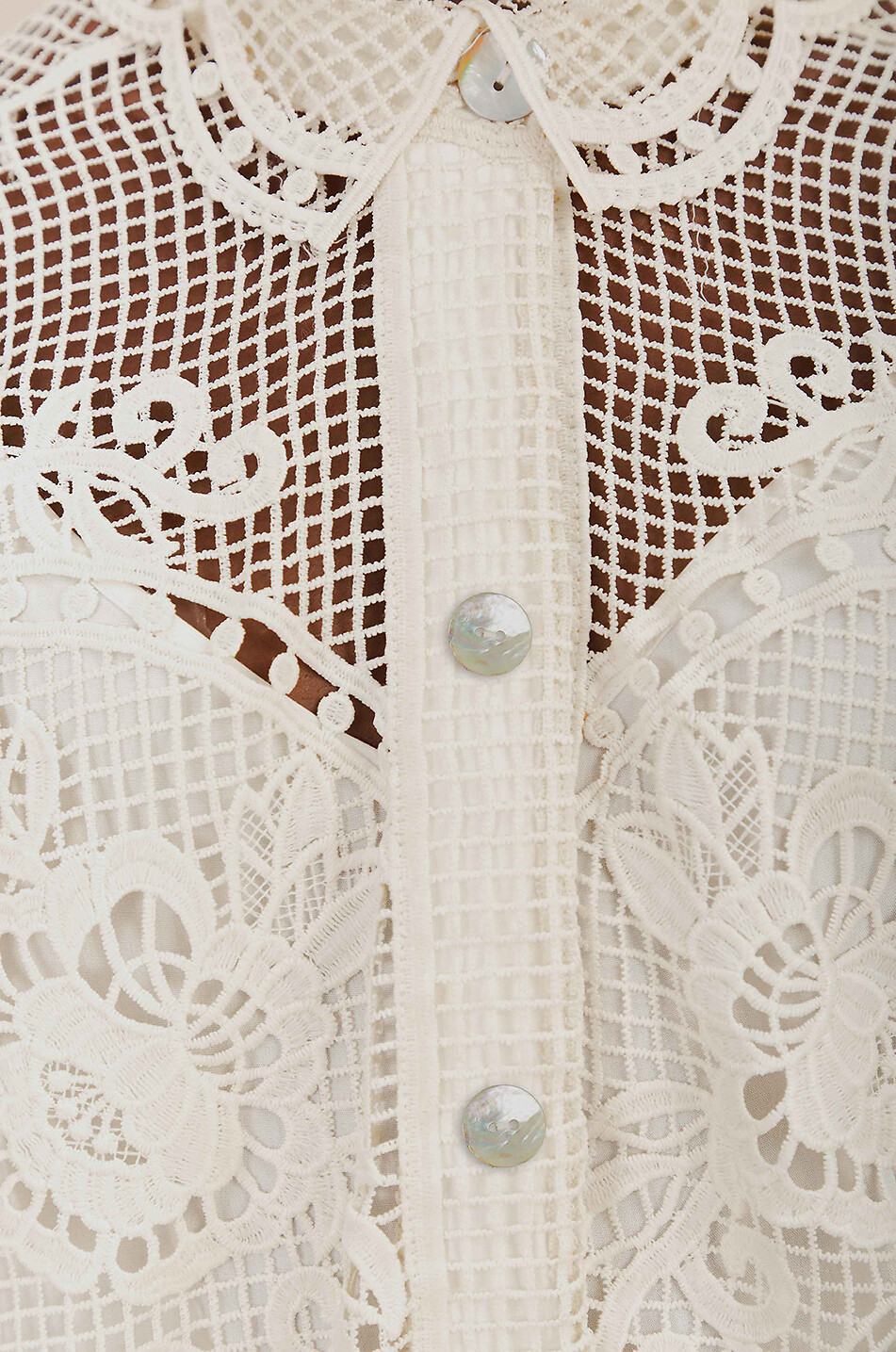 FARM RIO Swan Lake viscose long sleeved shirt Women WHITE 6
