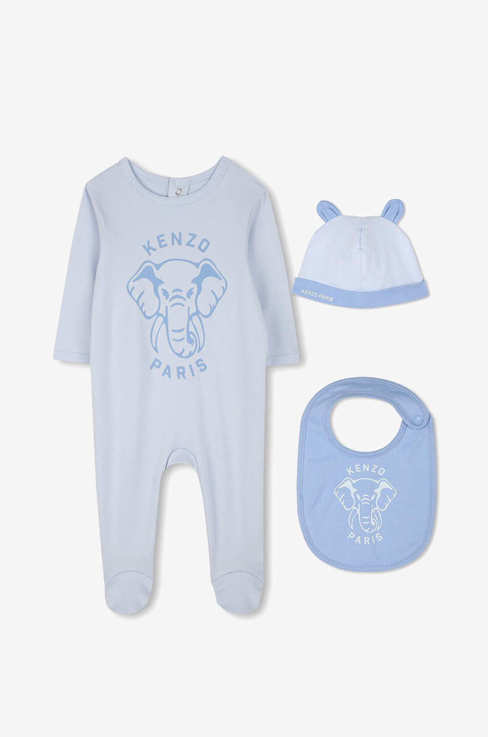 KENZO Coffret bébé 3 pièces Elephant Bébé BLEU 1