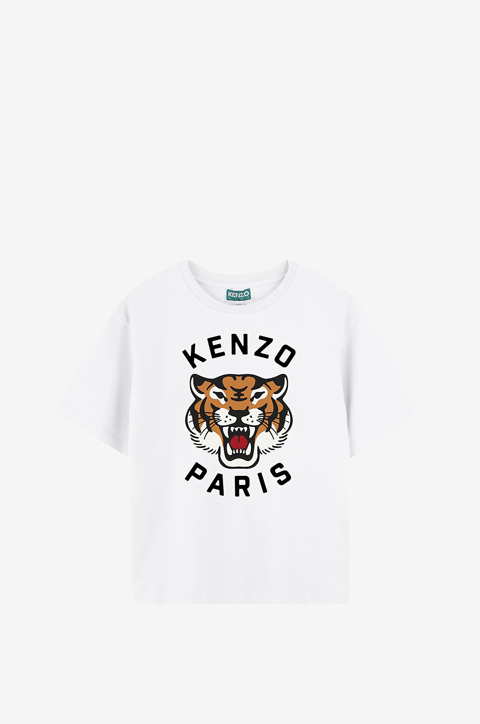 KENZO T-shirt garçon en coton bio Roaring Tiger Garçon BLANC 1