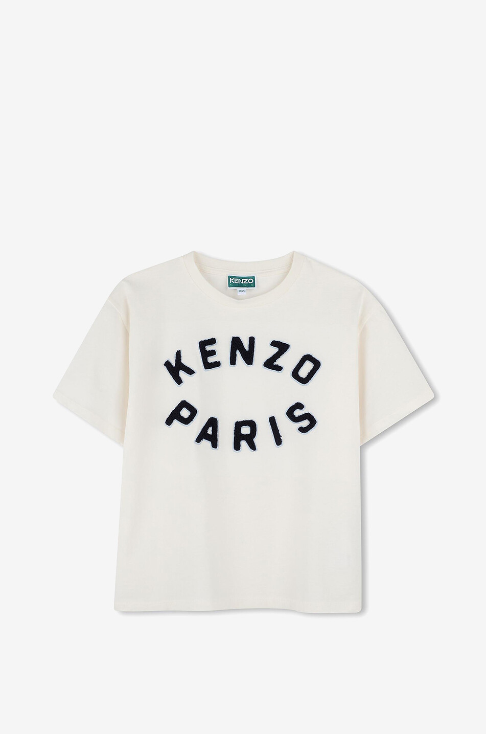 KENZO T-shirt garçon en coton bio Varsity Kenzo Garçon BLANC CASSE 1