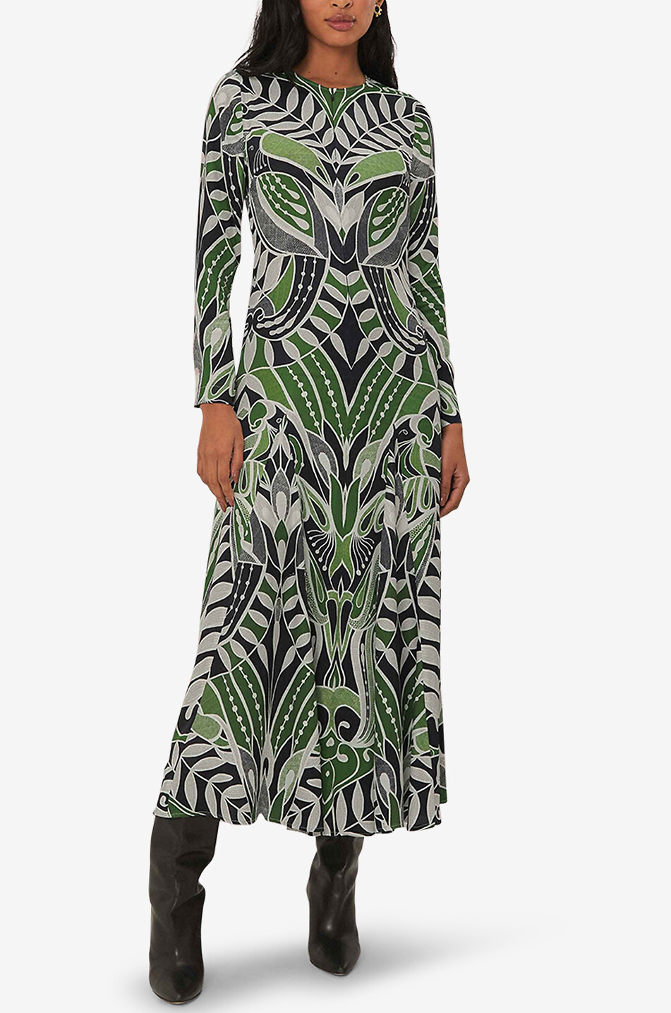 Robe longue en viscose Lace Nature