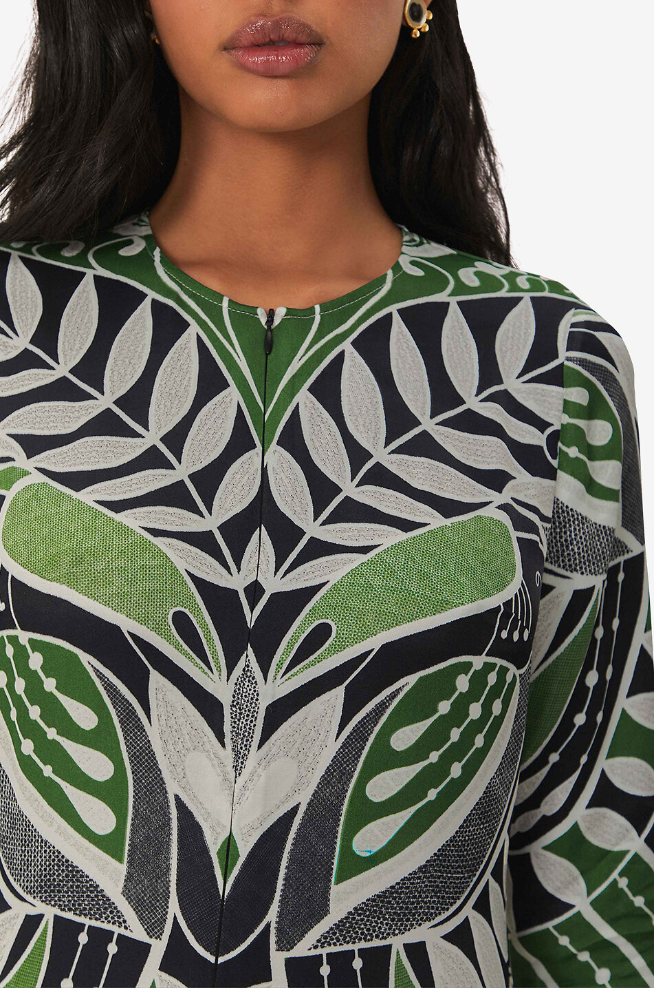 Robe longue en viscose Lace Nature