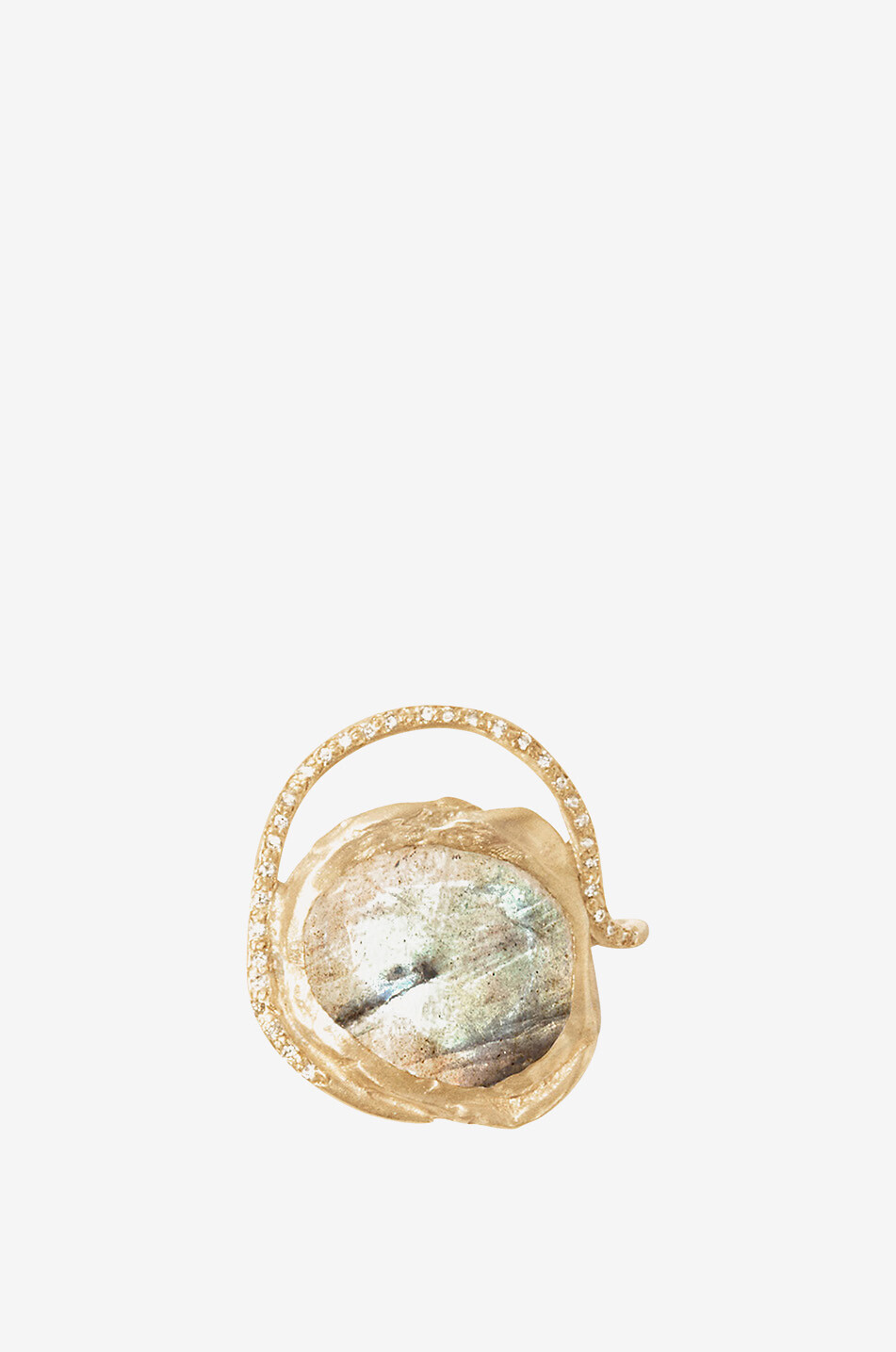 PASCALE MONVOISIN Gelbgold-Ring mit Labradorit und Diamanten Gaia Damen GRAU 1