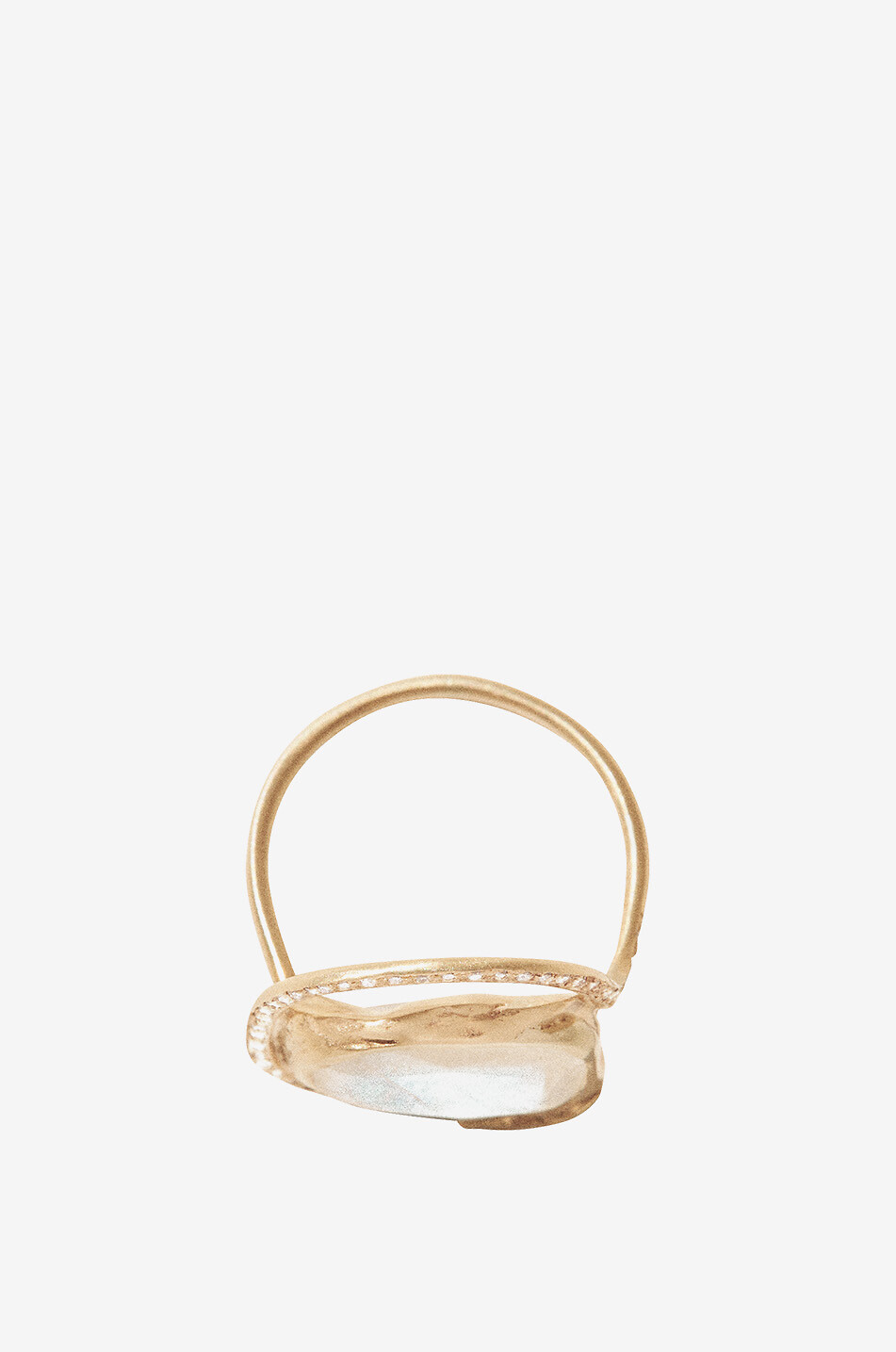 PASCALE MONVOISIN Gelbgold-Ring mit Mondstein und Diamanten Gaia Damen WEISS 2