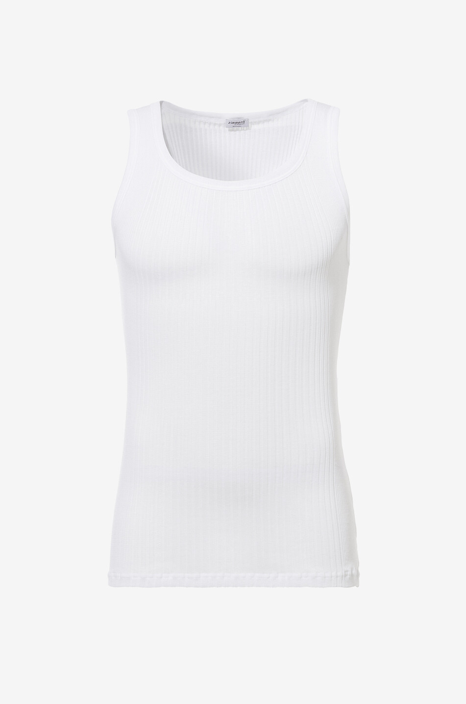 ZIMMERLI Geripptes Unterhemd 207 Richelieu Herren WEISS 2