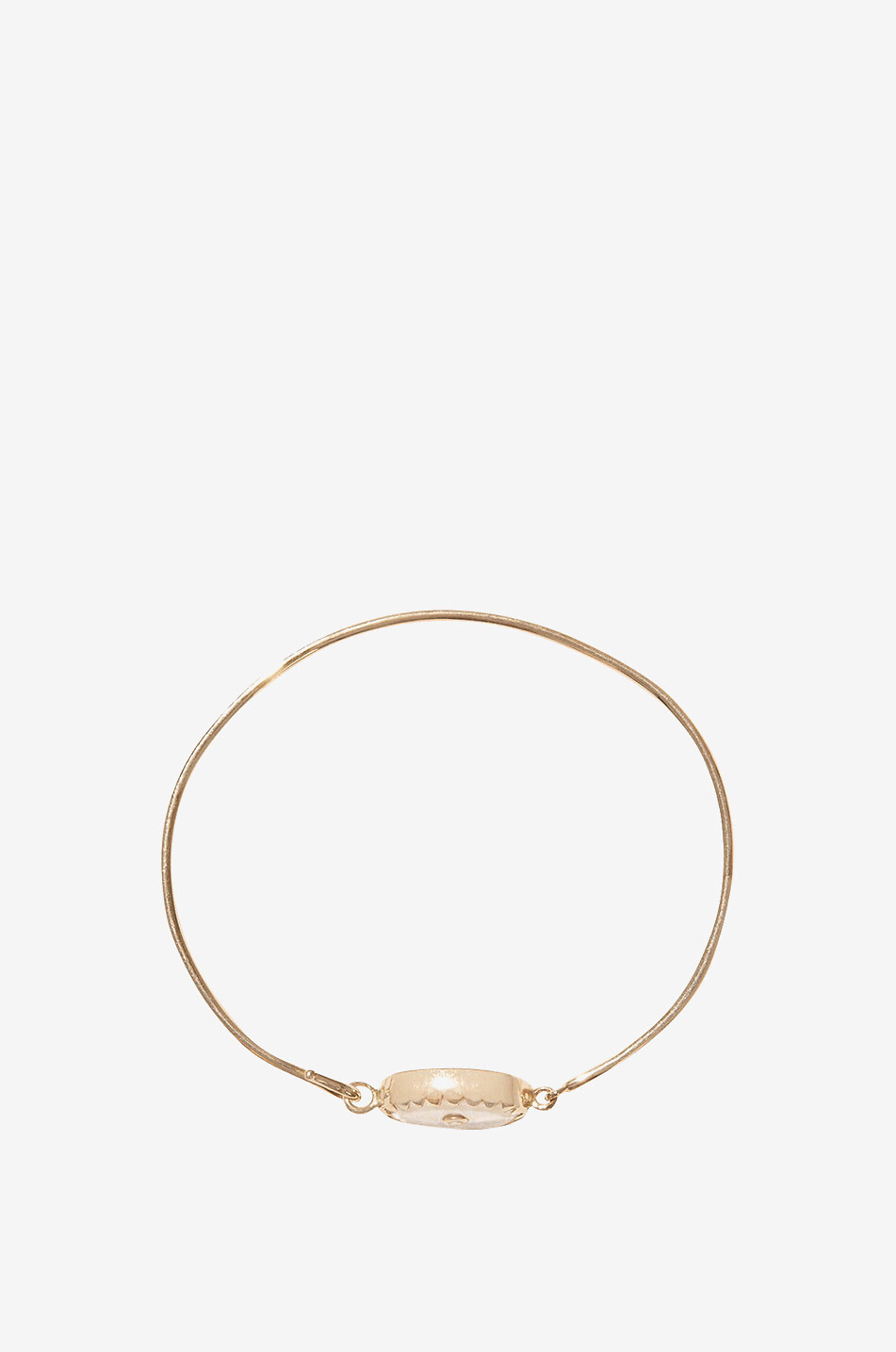 PASCALE MONVOISIN Orso yellow gold bangle with moonstone and diamond Women WHITE 2
